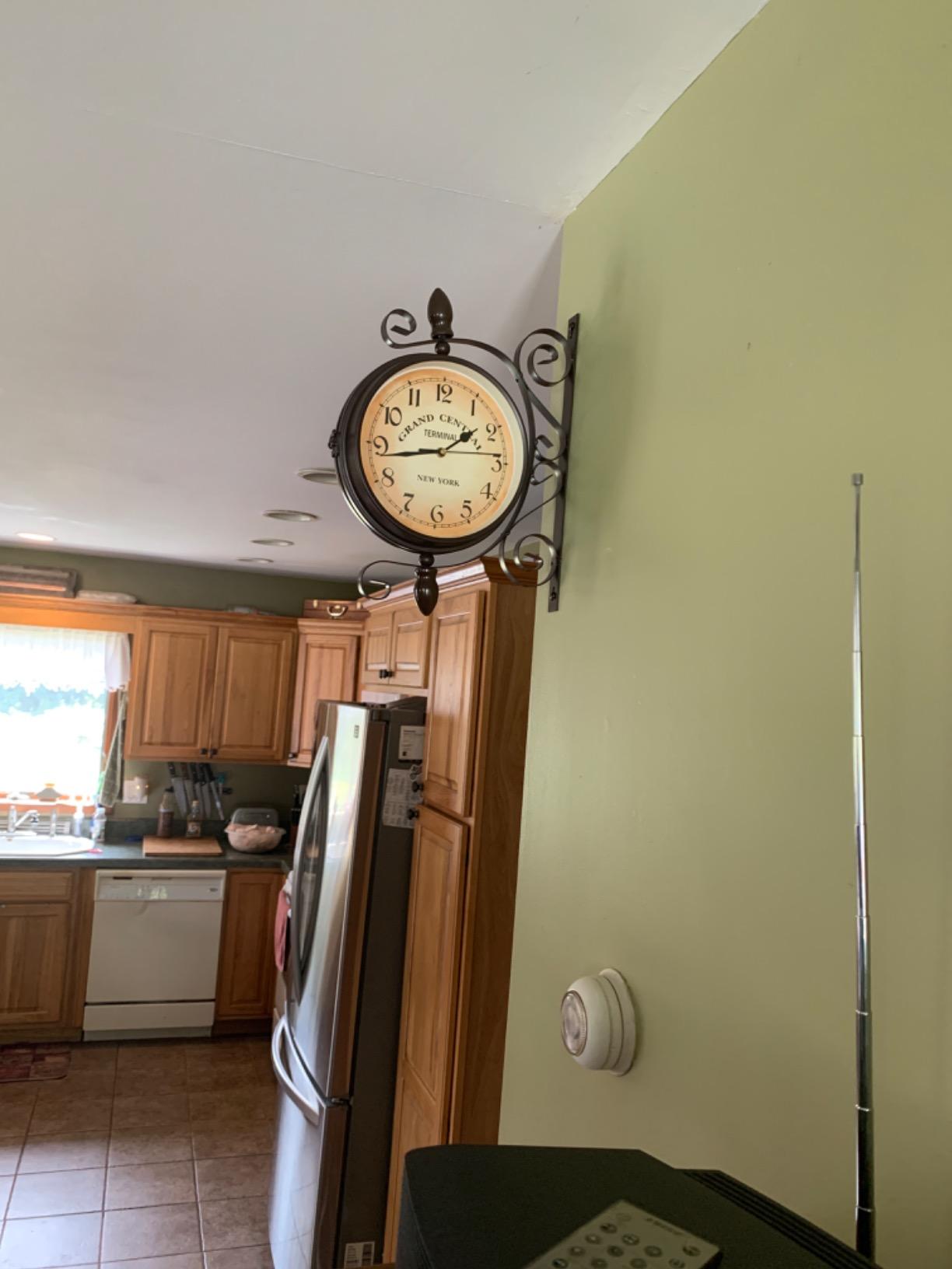 Killer's Instinct Outdoors Vintage Double Sided Vintage Industrial Wall Clock for Outdoor Decorative Wall Art Antique Decor Office Clocks Silent Kitchen Watches Steampunk customer photo 1