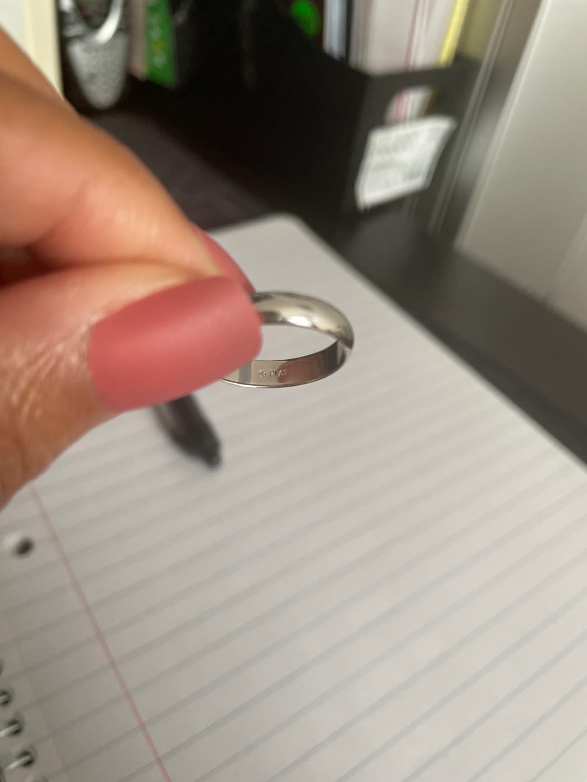 Classic Solid Platinum Ring 4mm - Wedding Band for Men & Women, Half Round Lightweight - Wedding Bands for Couples, Perfect for Marriage & Special Occasions customer photo 2