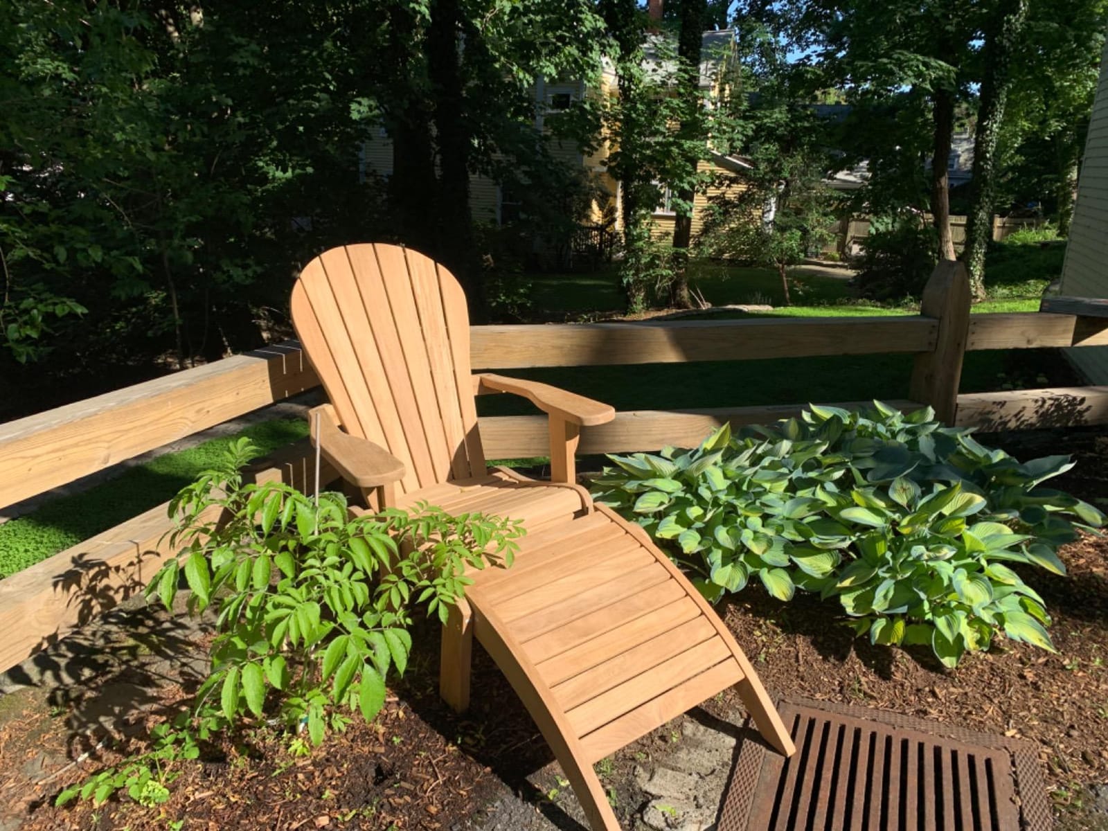 Titan Great Outdoors Grade A Teak Adirondack Chair with Footstool for Backyards and Patios customer photo 1