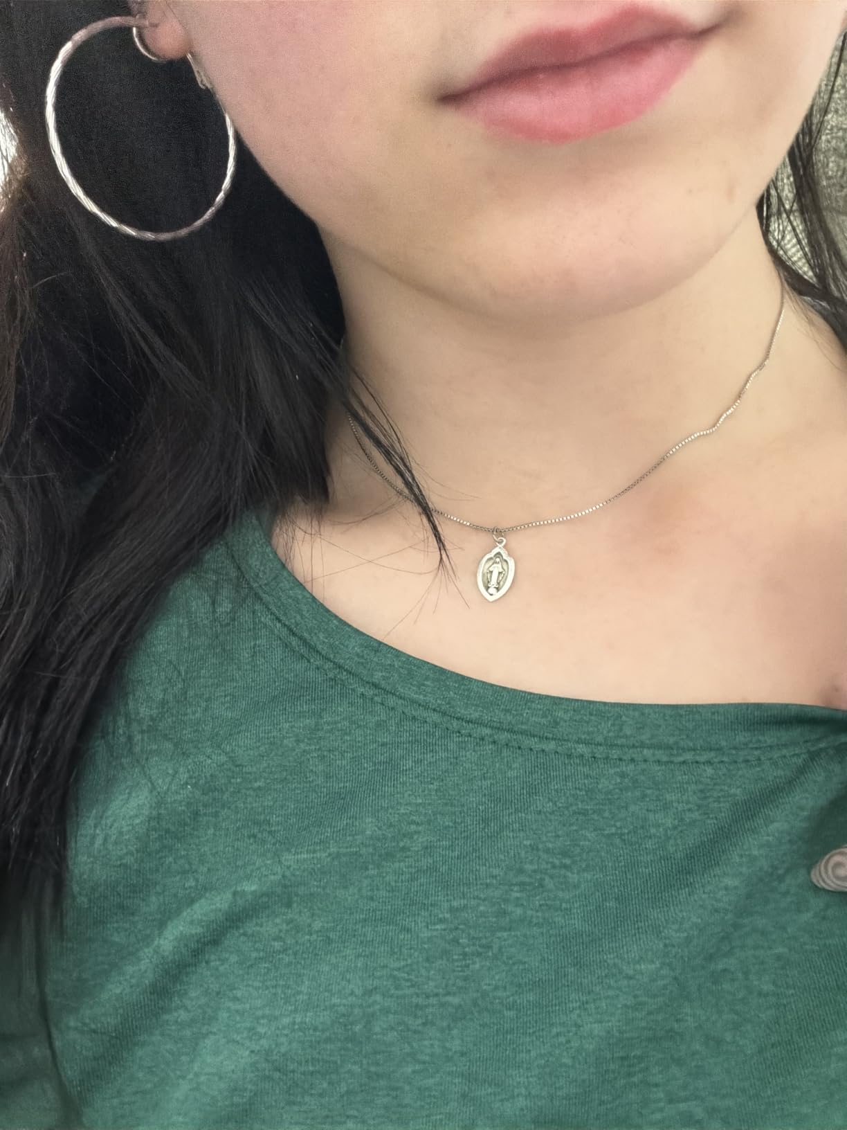 925 Sterling Silver Chain Necklace for Women 0.8mm Box Chain, Italian Necklace Chain, Super Strong & Thin & Long16/18/20/22/24 Inches customer photo 2
