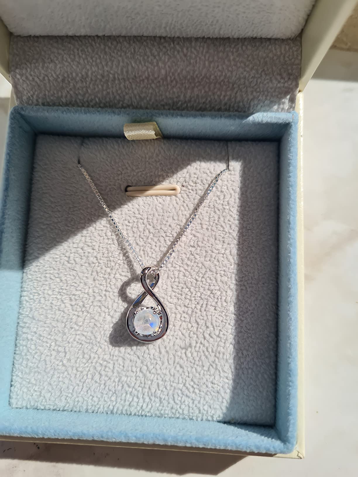 FANCIME Dainty Infinity Birthstone Necklaces Sterling Silver Pendant customer photo 1