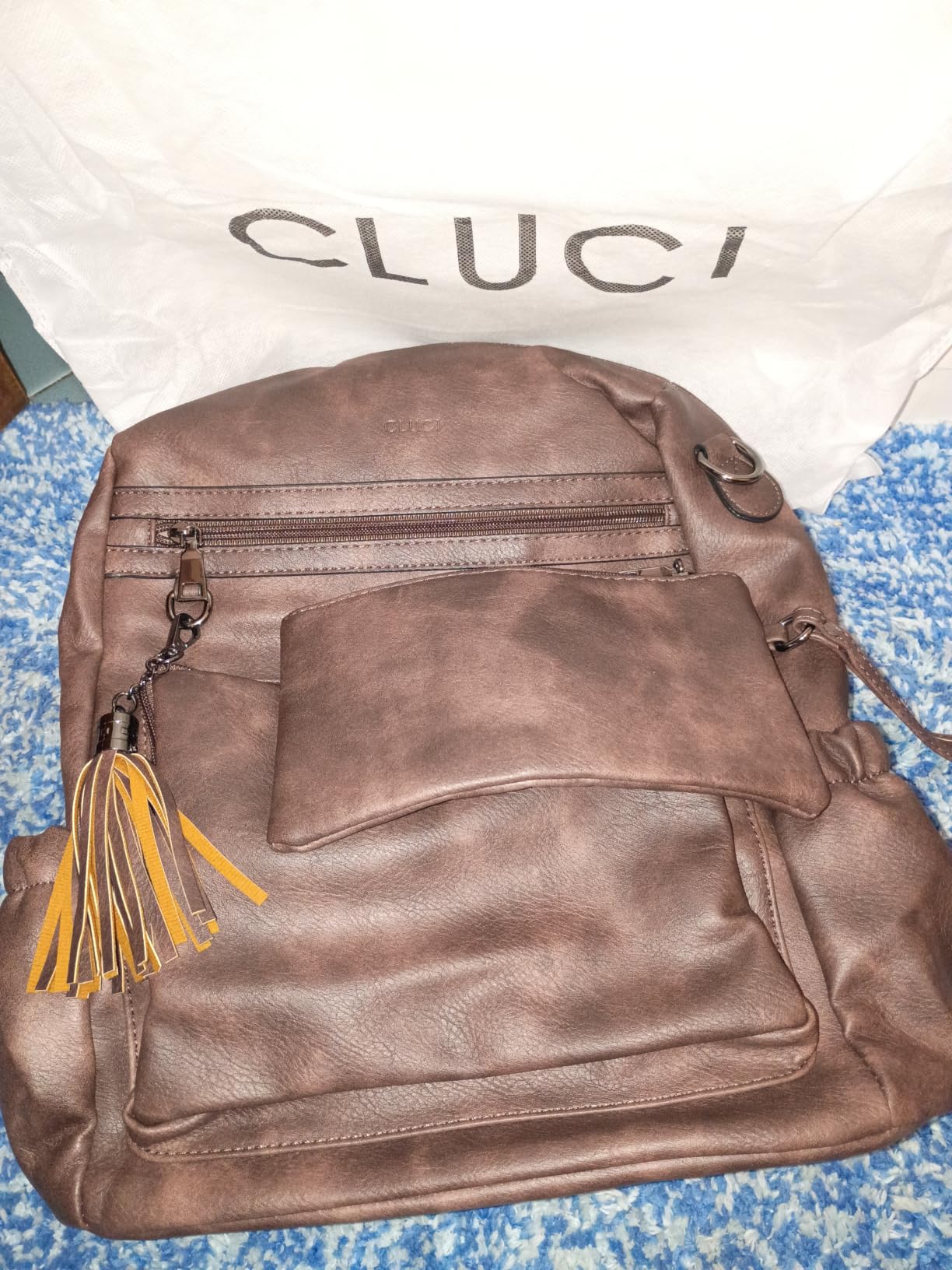 CLUCI Vegan leather Backpack for Women customer photo 1