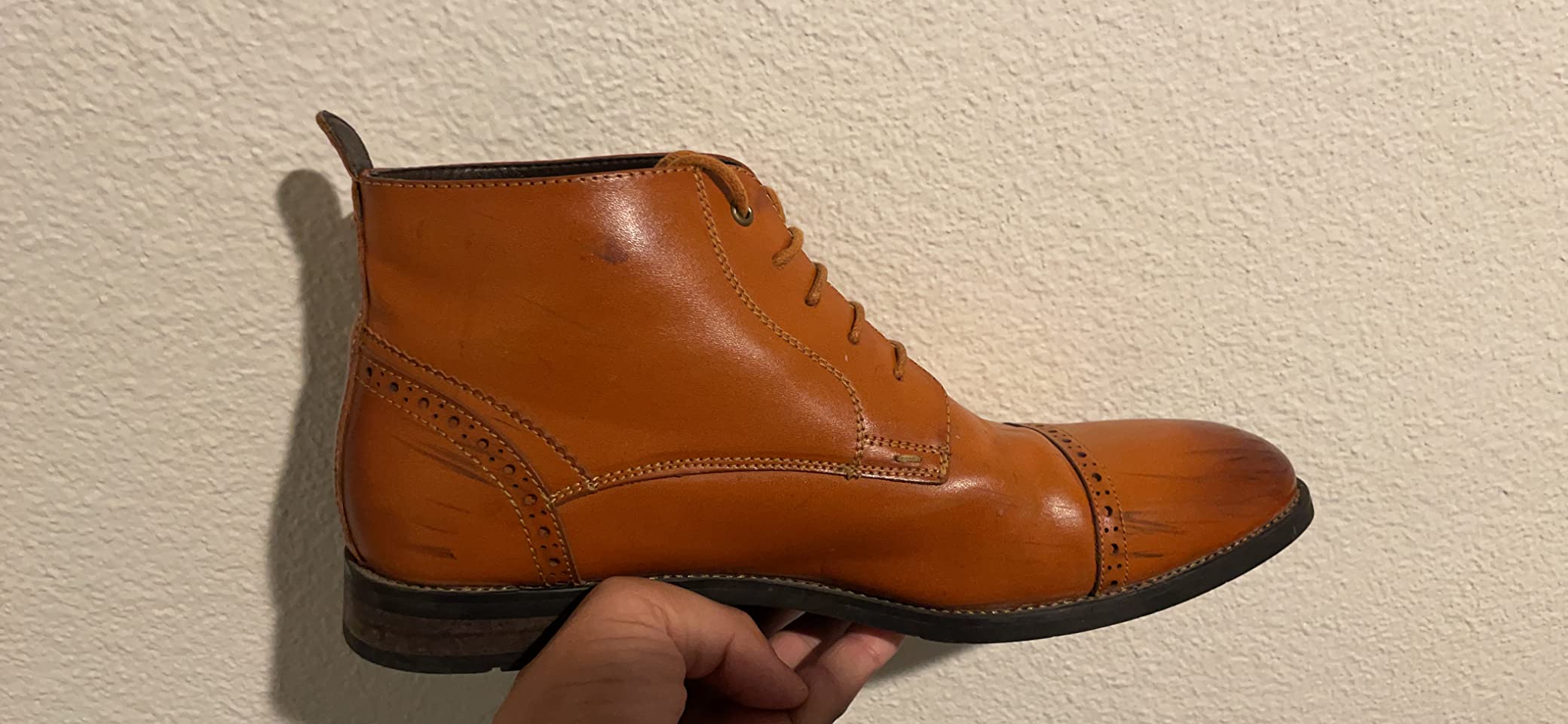 Bruno Marc Men's Dress Ankle Boots Cap Toe Oxford Boot customer photo 2