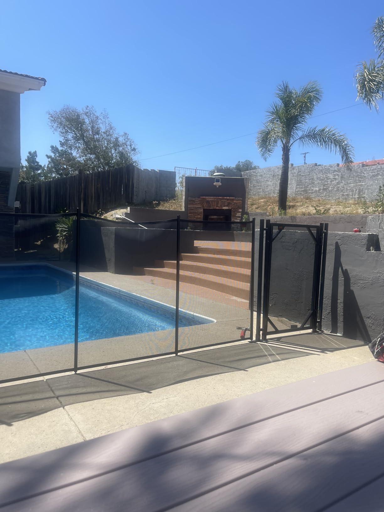 Happybuy Pool Fence, 4FTx 48FT DIY Pool Fences for Inground Pools, Removable Child Safety Pool Fencing, Swimming Pool Fence in Ground for Kids Safety, Black Pool Mesh to Protect Kids customer photo 1