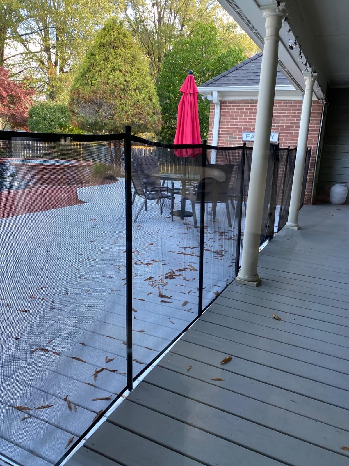 Happybuy Pool Fence, 4FTx 48FT DIY Pool Fences for Inground Pools, Removable Child Safety Pool Fencing, Swimming Pool Fence in Ground for Kids Safety, Black Pool Mesh to Protect Kids customer photo 2