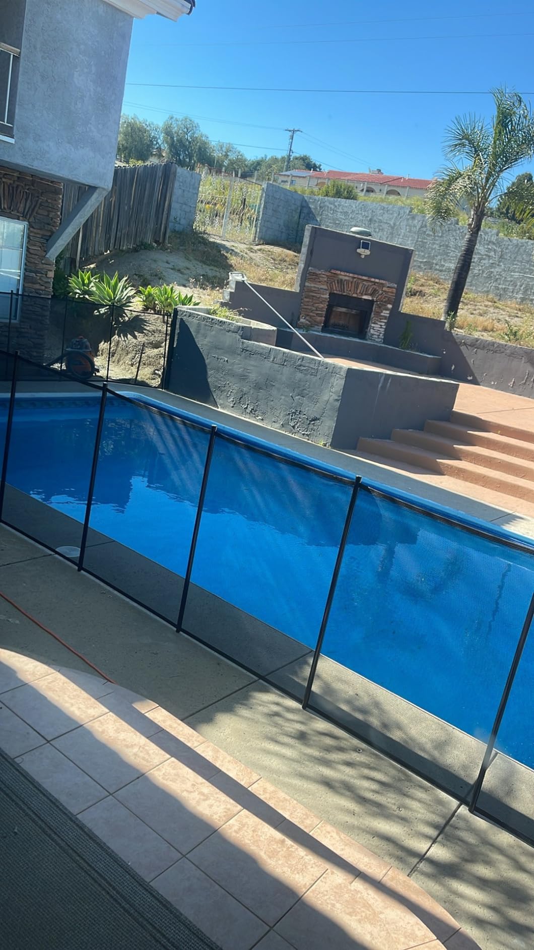 Happybuy Pool Fence, 4FTx 12FT DIY Pool Fences for Inground Pools, Removable Child Safety Pool Fencing, Swimming Pool Fence in Ground for Kids Safety, Black Pool Mesh to Protect Kids customer photo 1