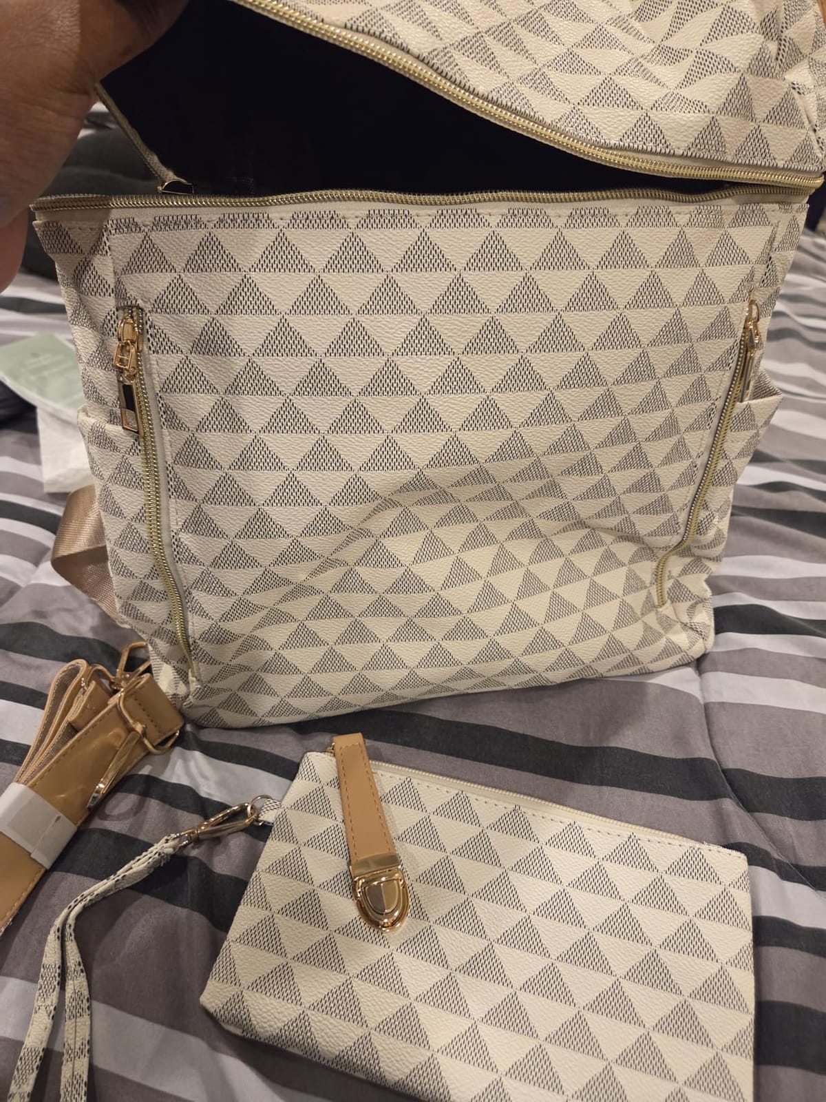 Makes Backpack Purse for Women PU Leather Travel Satchel Handbag Convertible Design Bag with Purse 2 Piece customer photo 2