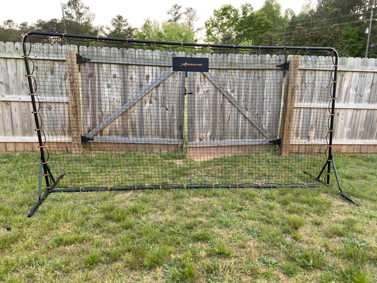 Soccer Rebounder Net 6x12 Feet Practice Soccer Training Equipment | Portable, Easy Assembly, Steel Frame | Perfect for Practicing Backyard Volley, Solo Training,Kickback, Passing, Pitchback customer photo 1