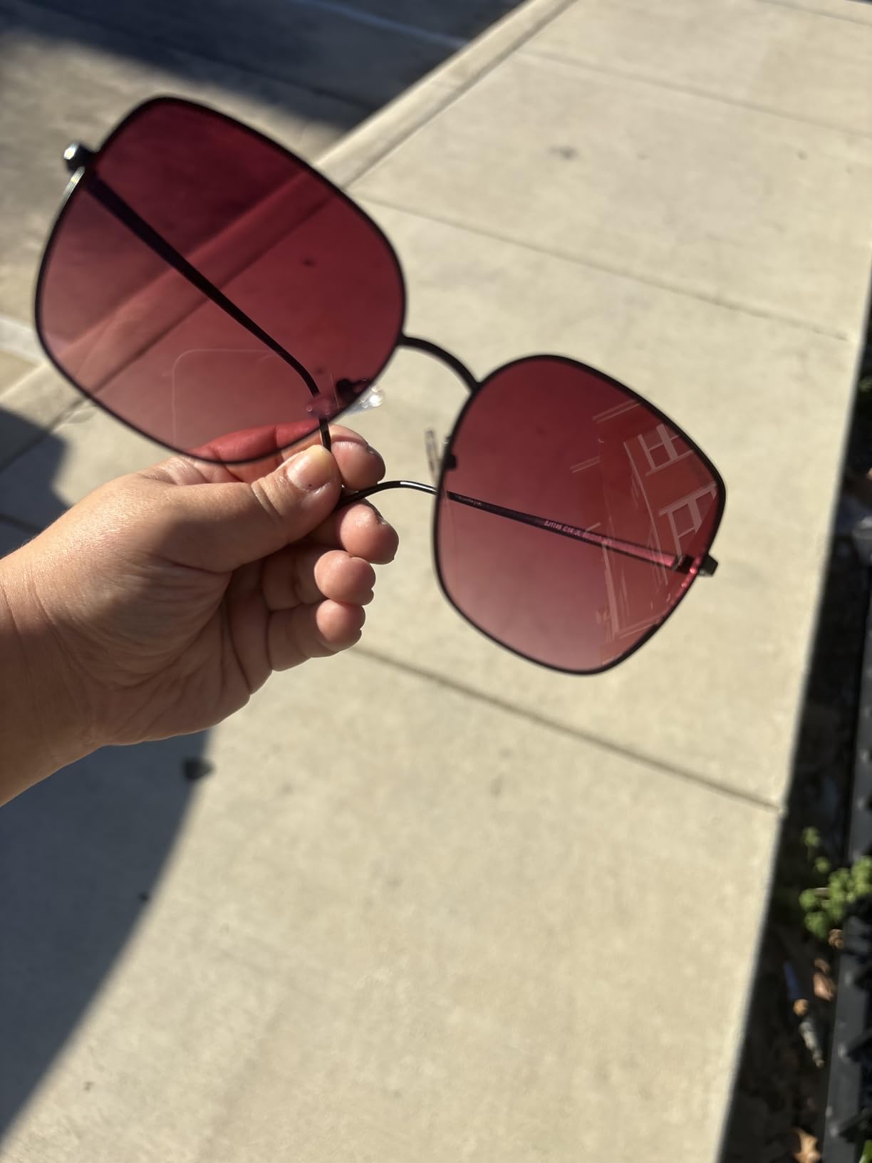 SOJOS Trendy Oversized Square Metal Frame Sunglasses for Women Men SJ1146 customer photo 1