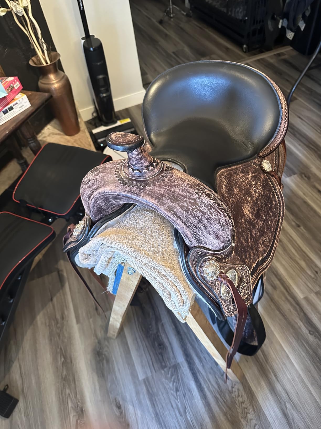HILASON Western Horse Saddle American Leather Flex Tree Trail & Pleasure customer photo 2
