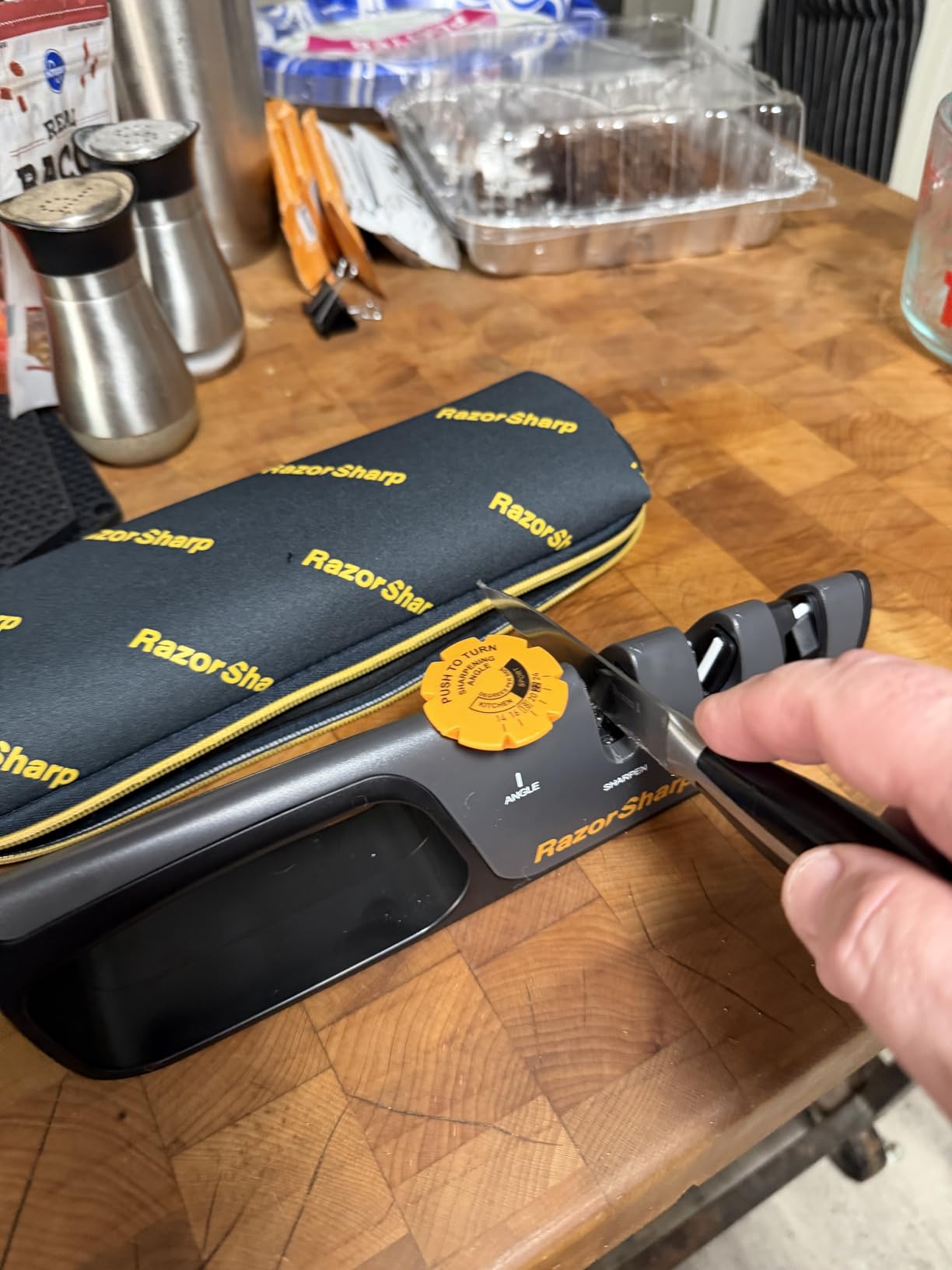 RazorSharp™ Knife & Scissor Sharpener | Adjustable 14-24 Degree Angle Guide customer photo 1