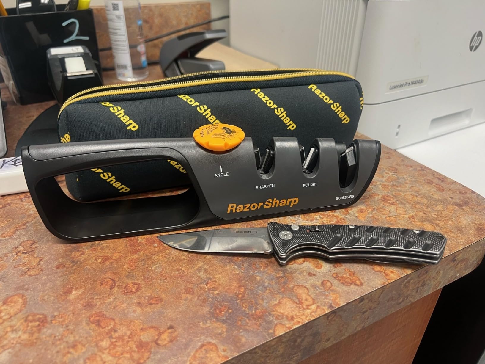 RazorSharp™ Knife & Scissor Sharpener | Adjustable 14-24 Degree Angle Guide customer photo 2
