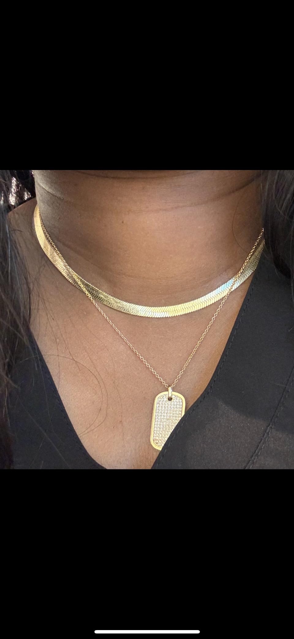 CHESKY Gold Necklace for Women 14K Plated/S925 sterling silver Snake Chain | Dainty Gold Necklace,Thin Chunky Chain,Simple Choker Necklaces for Women,Non tarnish Trendy Jewelry, Gifts for Women customer photo 2