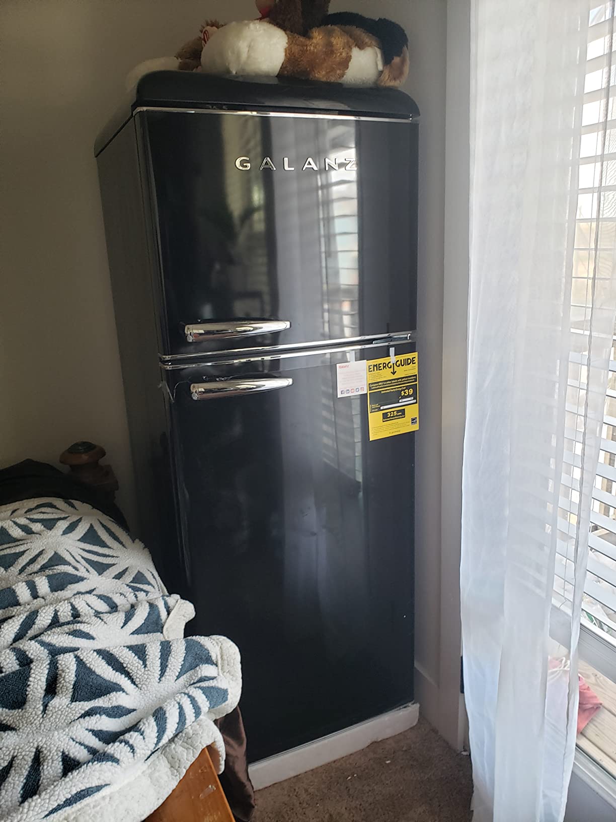 Galanz GLR10TBEEFR Retro Refrigerator with Top Freezer Frost Free, Dual Door Fridge, Adjustable Electrical Thermostat Control, 10 cu ft White customer photo 1
