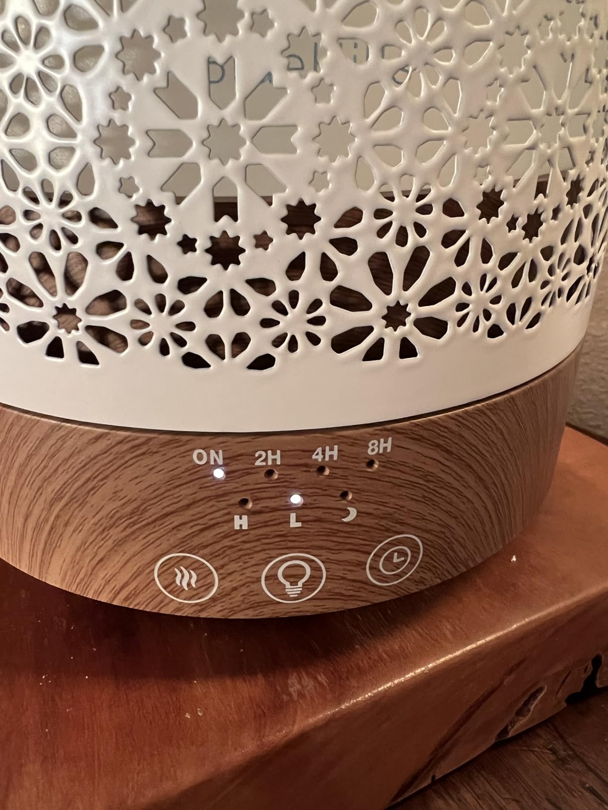 BlueHills 2500 ML Premium XL Essential Oil Diffuser Décor Cover Dark Wood | Aroma Humidifier Diffuser Combo for Large Room, Long Run, LED Color Lights, High Mist, Timer, Night Mode, 2.5L Capacity F004 customer photo 1