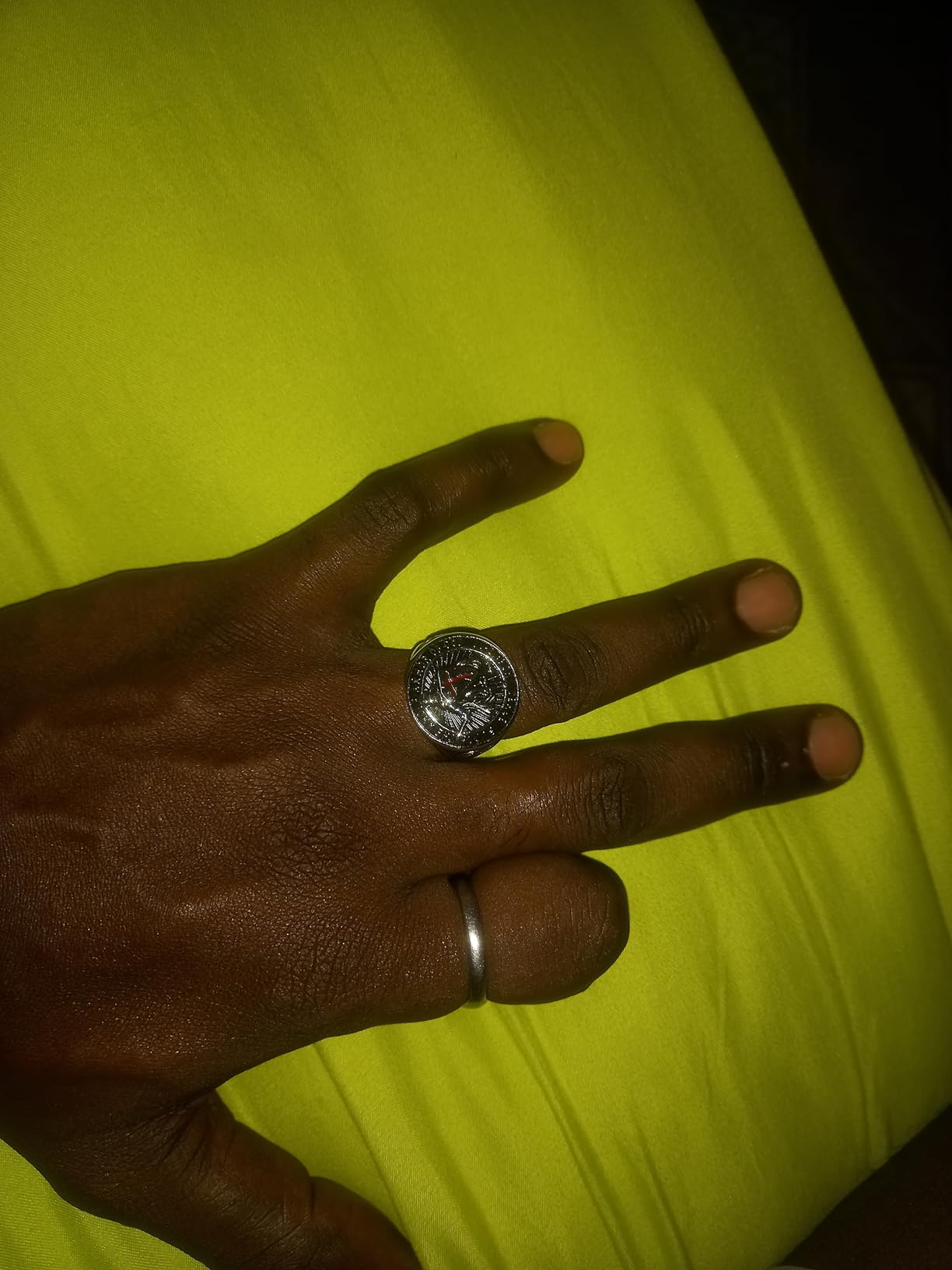 HZMAN Knights Templar Stainless Steel Rings for Men customer photo 2