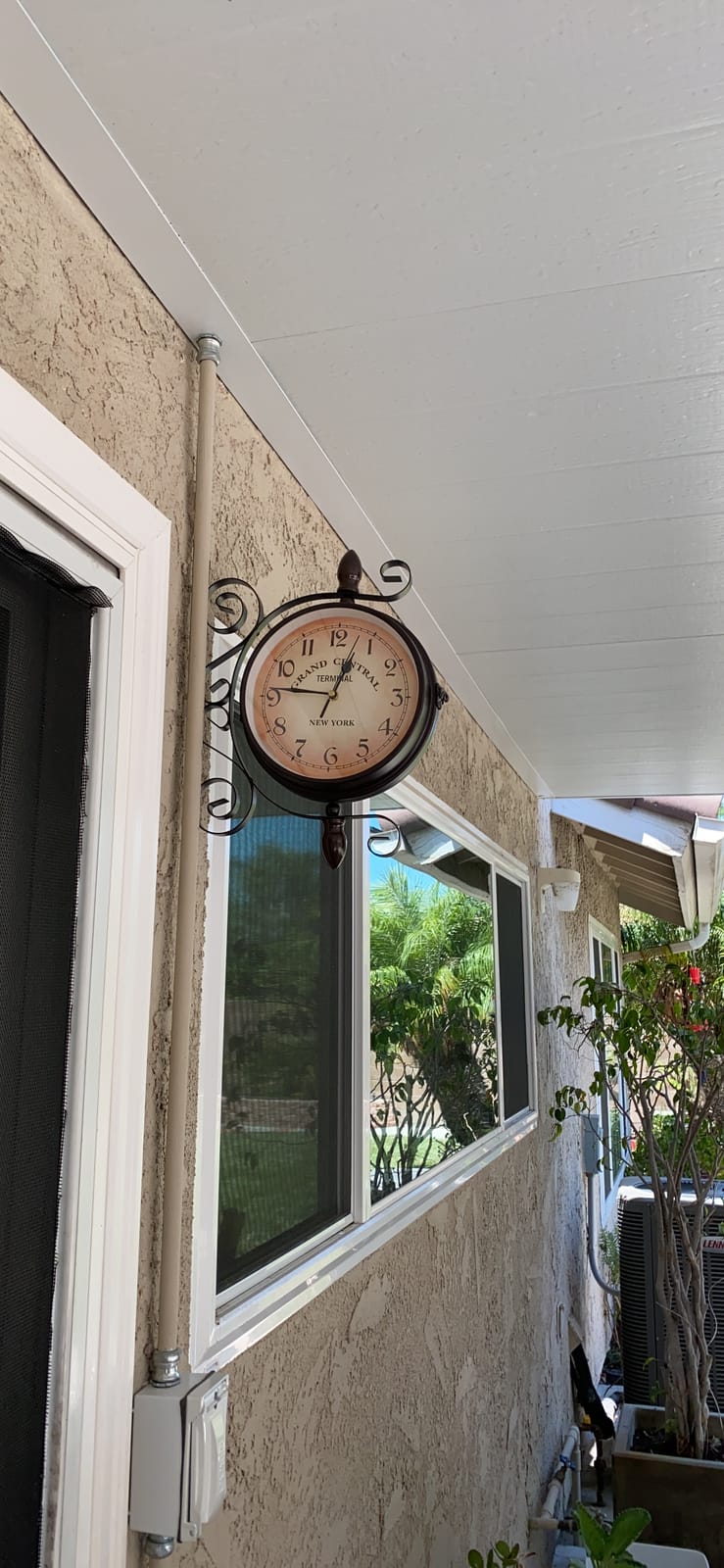 Vintage Double Sided Wall Clock Vintage Industrial Wall Clock for Outdoor Decorative Art Antique Decor Office Kitchen Silent Watches 360 Degree Rotate Antique customer photo 1