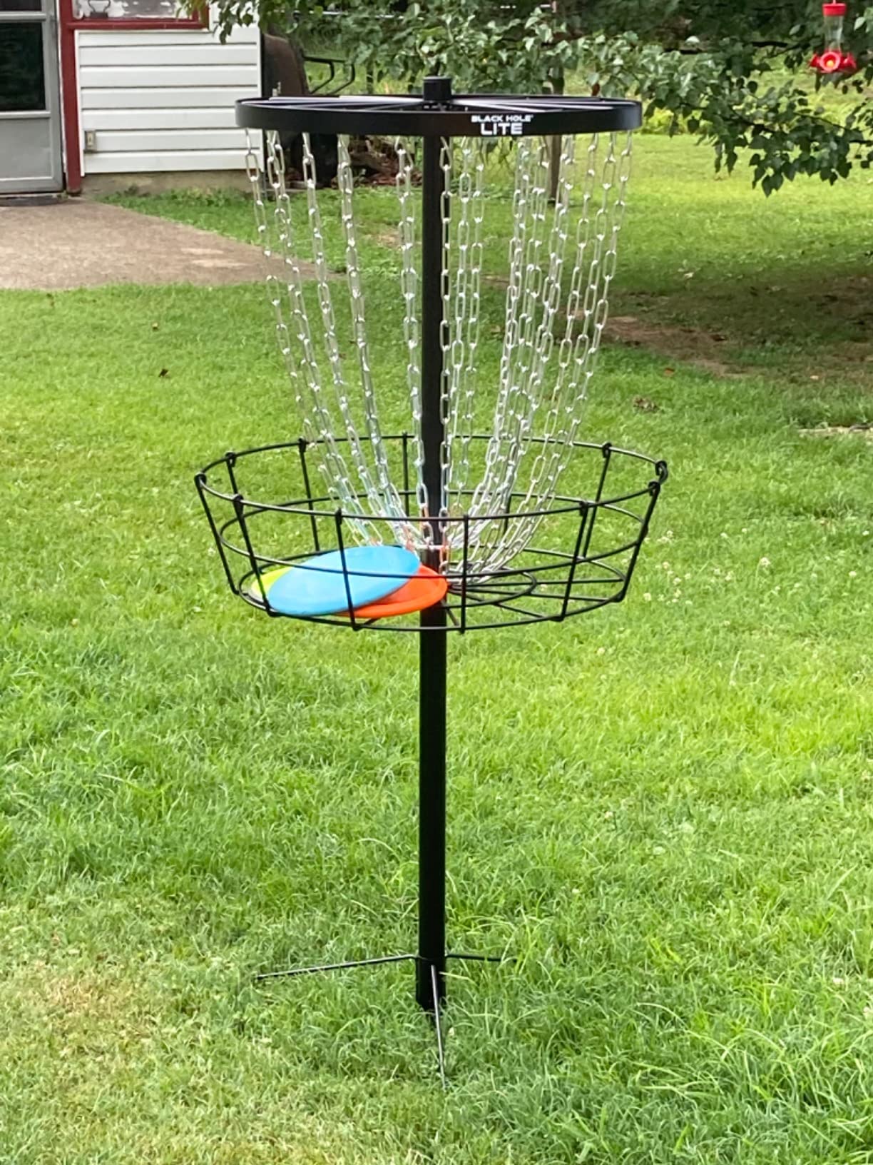 MVP Disc Sports Black Hole Lite 24-Chain Disc Golf Basket with Transit Bag customer photo 1