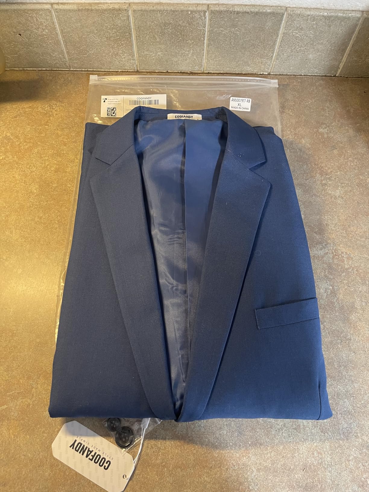 COOFANDY Mens Sport Coat Casual Blazer One Button Business Suit Jacket customer photo 1