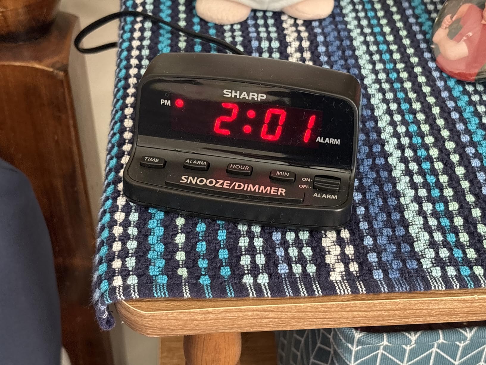 Sharp Digital Alarm Clock with Keyboard Controls, Large Snooze, Red LED customer photo 2