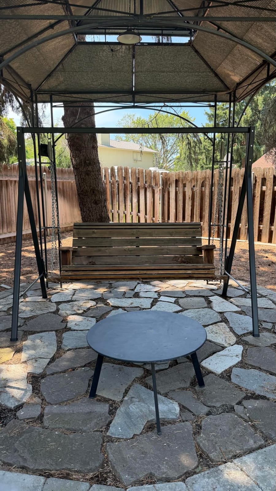 Metal Outdoor Porch Swing Stand - Outdoor Heavy Duty Swing Frame for 4 Ft. or 5 Ft. Swings, Perfect for Patio, Yard and Garden customer photo 2