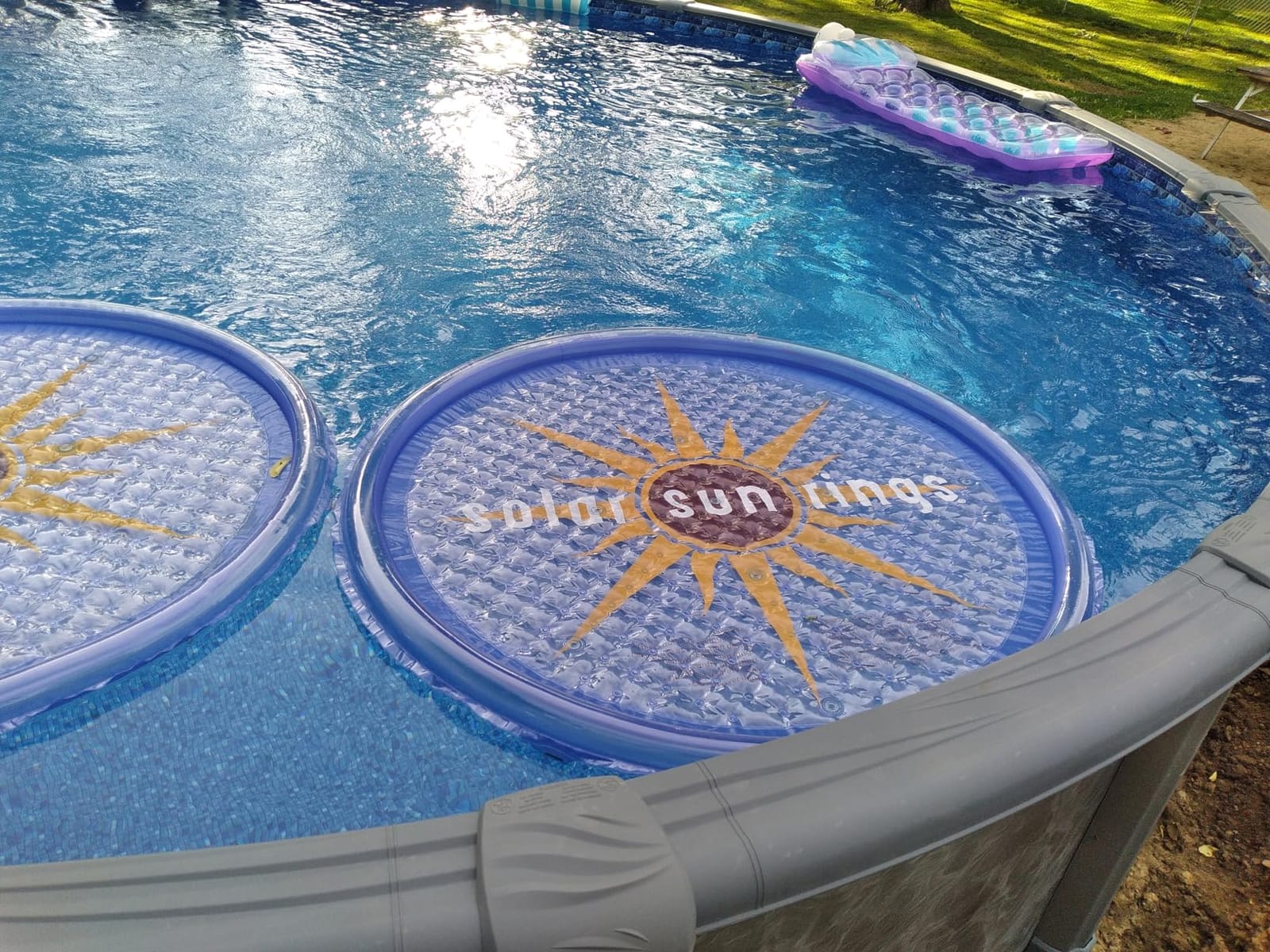 Solar Sun Rings 60-Inch UV Resistant Solar Pool Heater with Water Anchors │ Sunburst │ Above Ground & Inground Pools │ 3-Pack customer photo 2