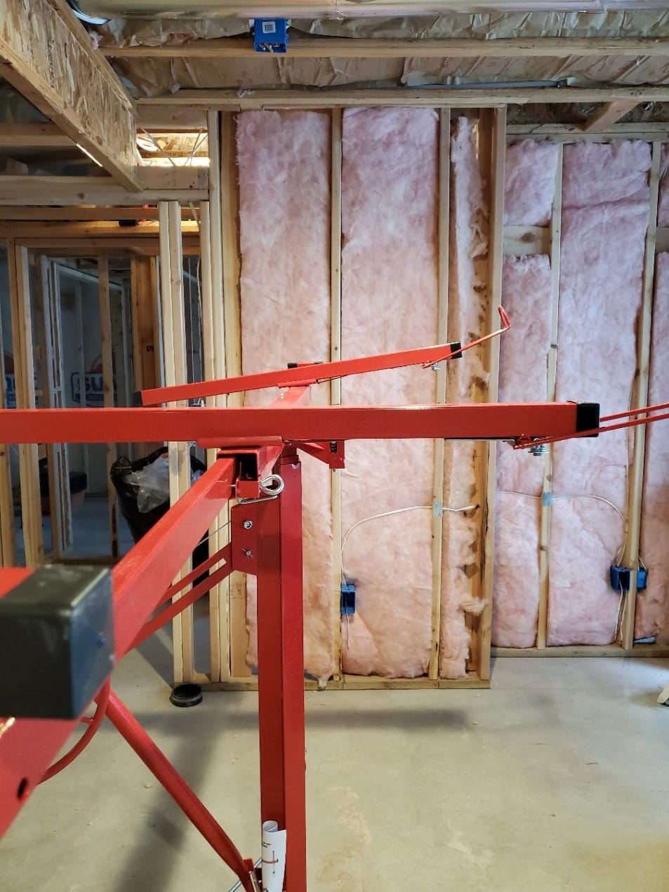 11' Drywall Lift Panel Hoist, Jack Lifter Jack Rolling Lockable Caster Wheel Drywall Lift Construction Tools (Red-Upgrade) customer photo 2