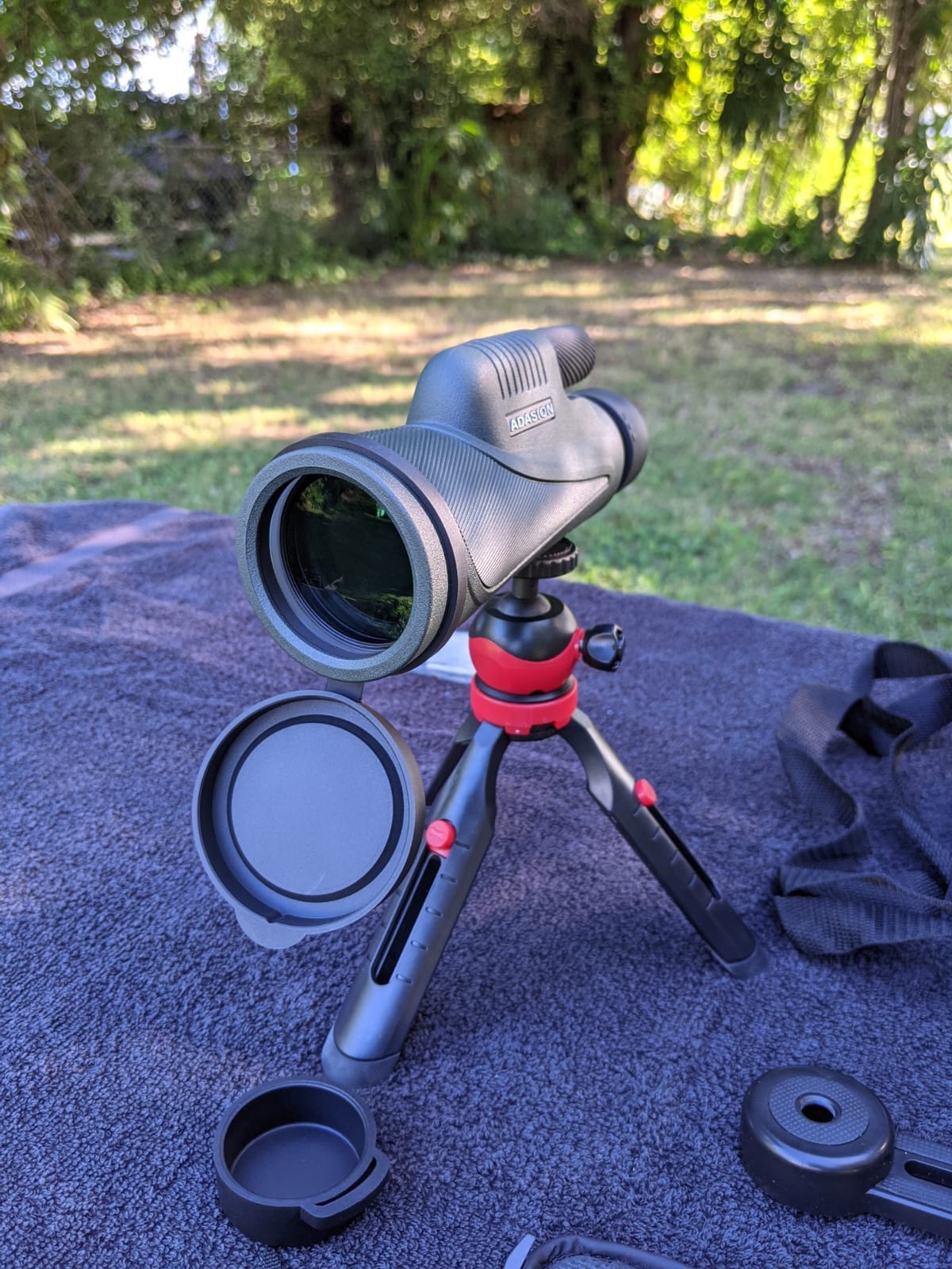 Adasion 12x56 Monoculars for Adults High Powered, Phone Adapter & Tripod customer photo 2