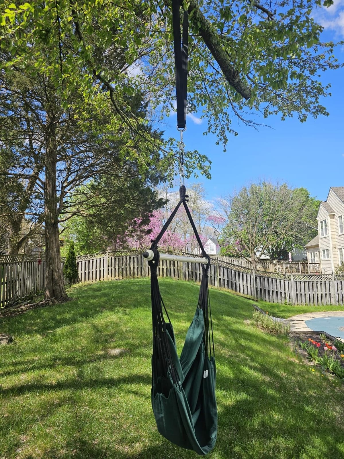 Highwild Hammock Chair Hanging Rope Swing - Max 500 Lbs - 2 Cushions Included - Steel Spreader Bar with Anti-Slip Rings - for Any Indoor or Outdoor Spaces (Grey) customer photo 1