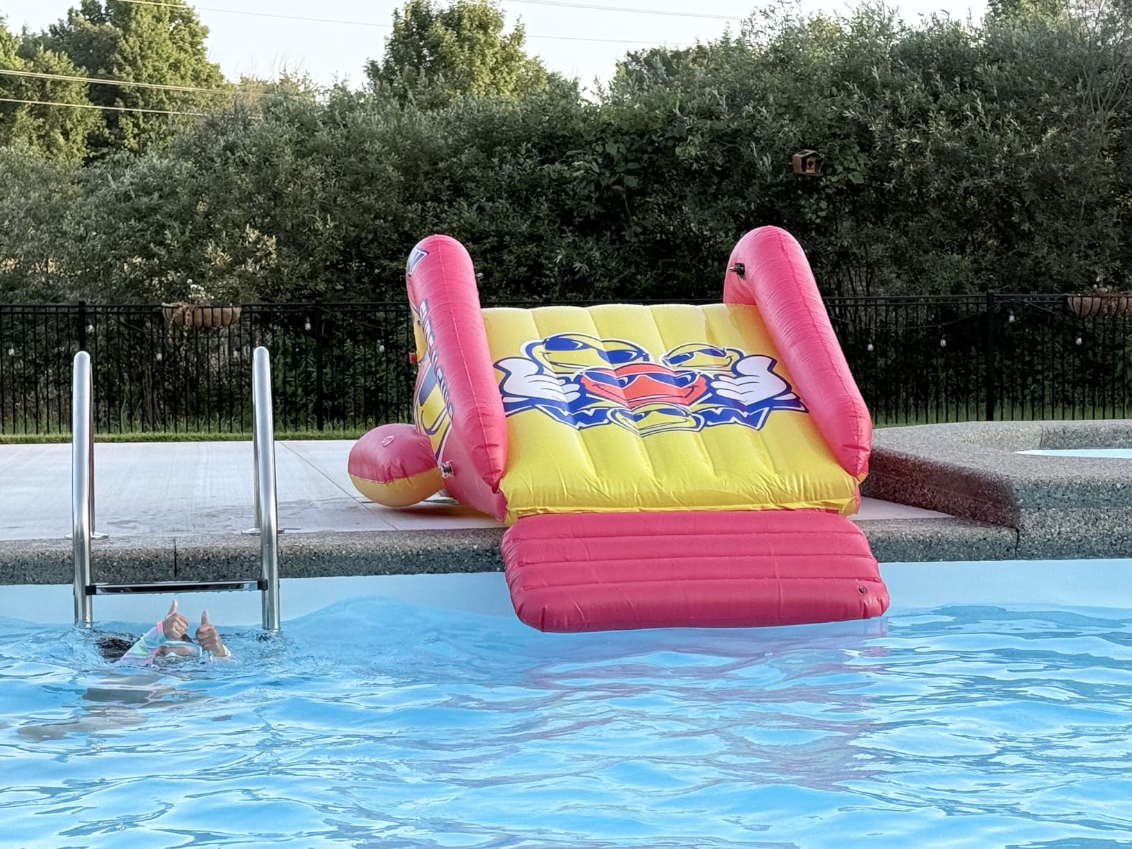 WOW Sports Slide N Smile Pool Inflatable Water Slide with Sprinklers customer photo 2