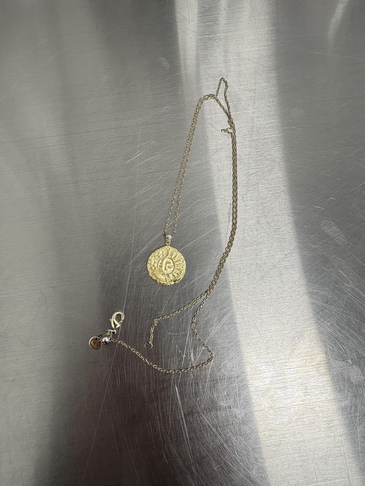 PAVOI 14K Gold Plated Engraved Coin Pendant Necklaces for Women customer photo 1