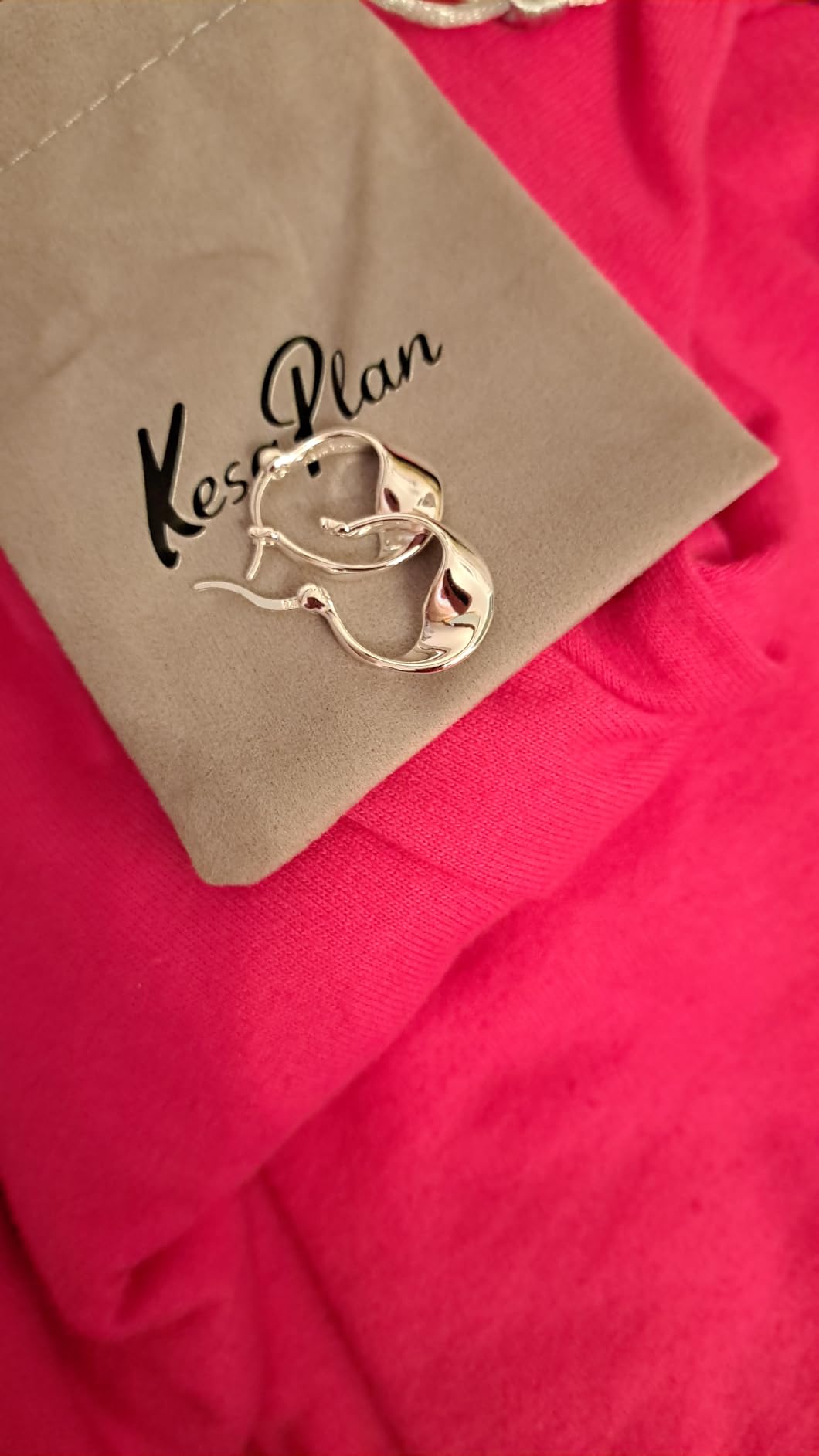 925 Sterling Silver Earrings Silver Hoop Earrings for Women Small Huggie Hoops, Lightweight Chunky Hoops, Hypoallergenic Nickel-Free Elegant Everyday Jewelry, Dainty Silver Earrings for Gifts customer photo 1