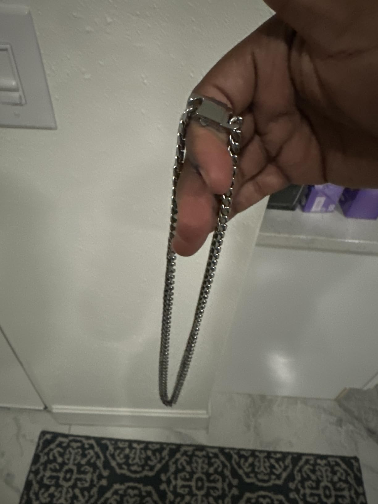Fiusem 3.5mm Cuban Link Chains for Men Women, Stainless Steel Necklace customer photo 2