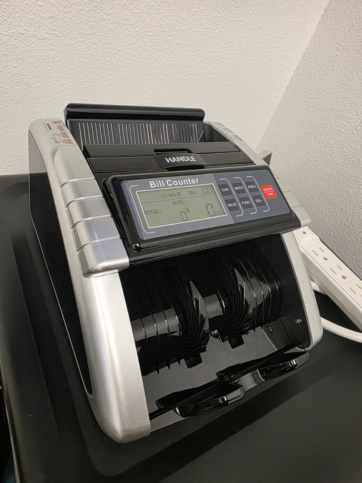 Aneken Money Counter Machine with Value Count, Dollar, Euro UV/MG/IR/DD/DBL/HLF/CHN Counterfeit Bill Detectors，Add and Batch Modes, Cash Counter with LCD Display customer photo 1