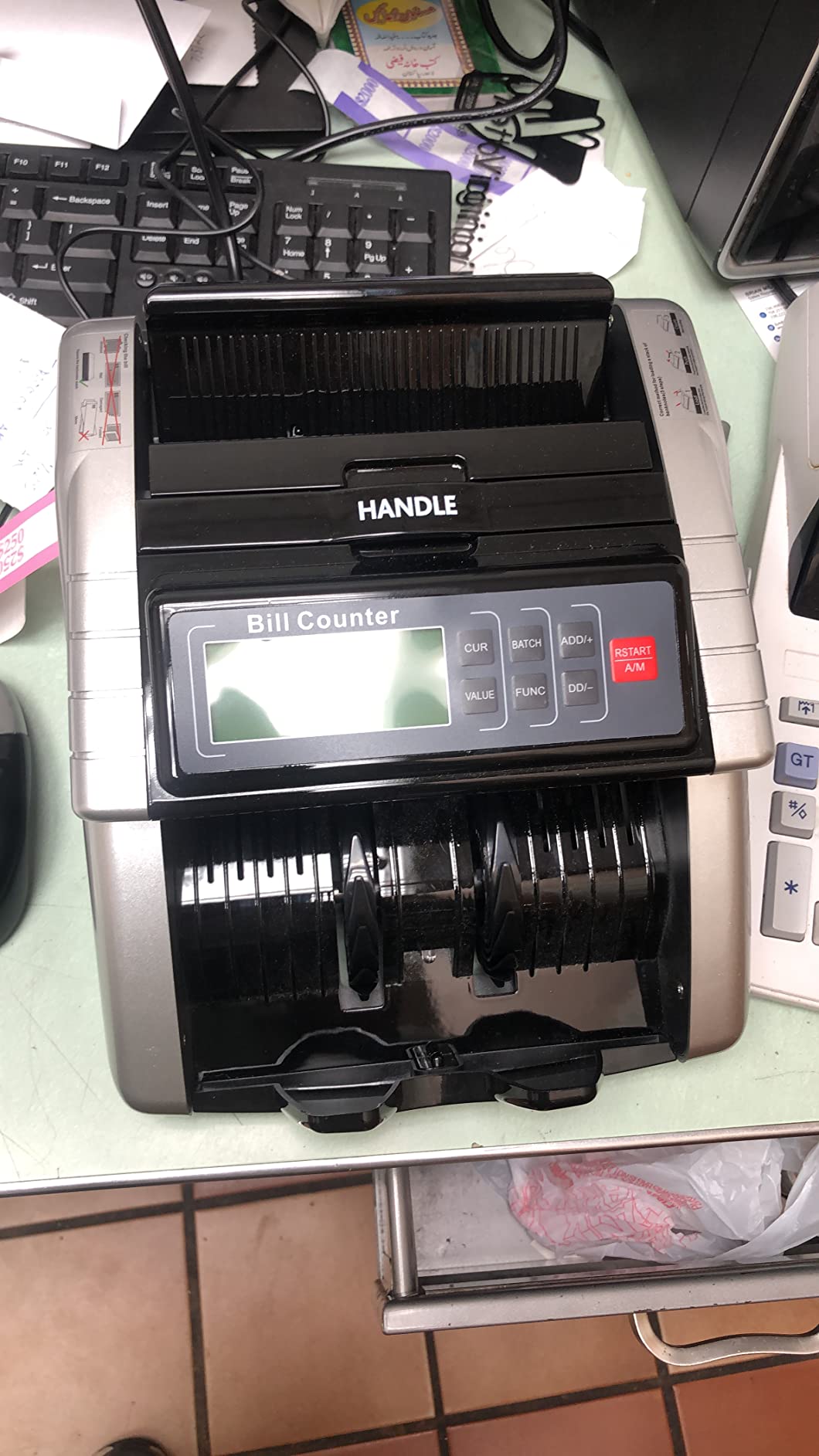 Aneken Money Counter Machine with Value Count, Dollar, Euro UV/MG/IR/DD/DBL/HLF/CHN Counterfeit Bill Detectors，Add and Batch Modes, Cash Counter with LCD Display customer photo 2