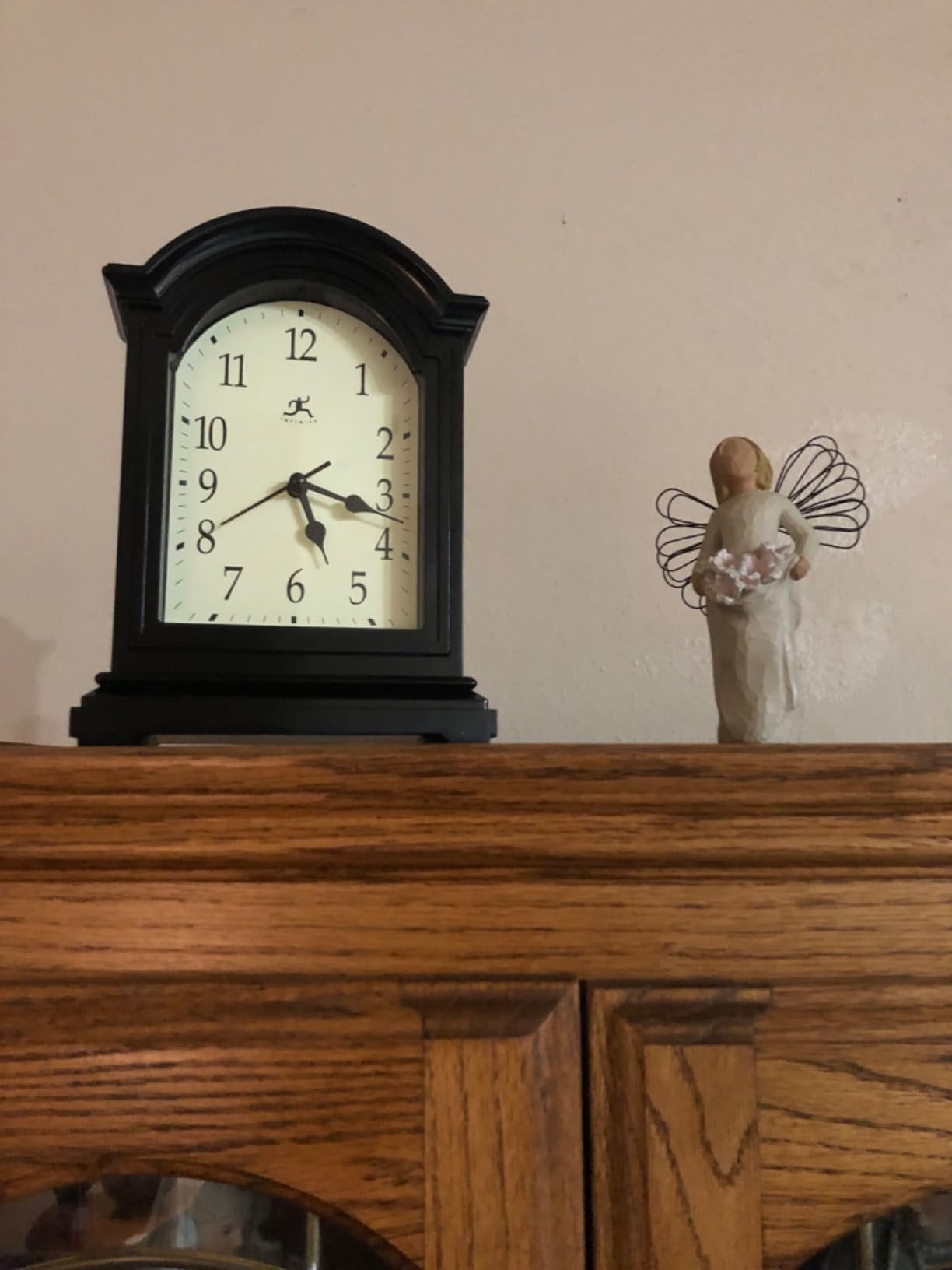 Infinity Instruments Brown Antique Grandfather Tabletop Clock 9 x 6 Mantle customer photo 1