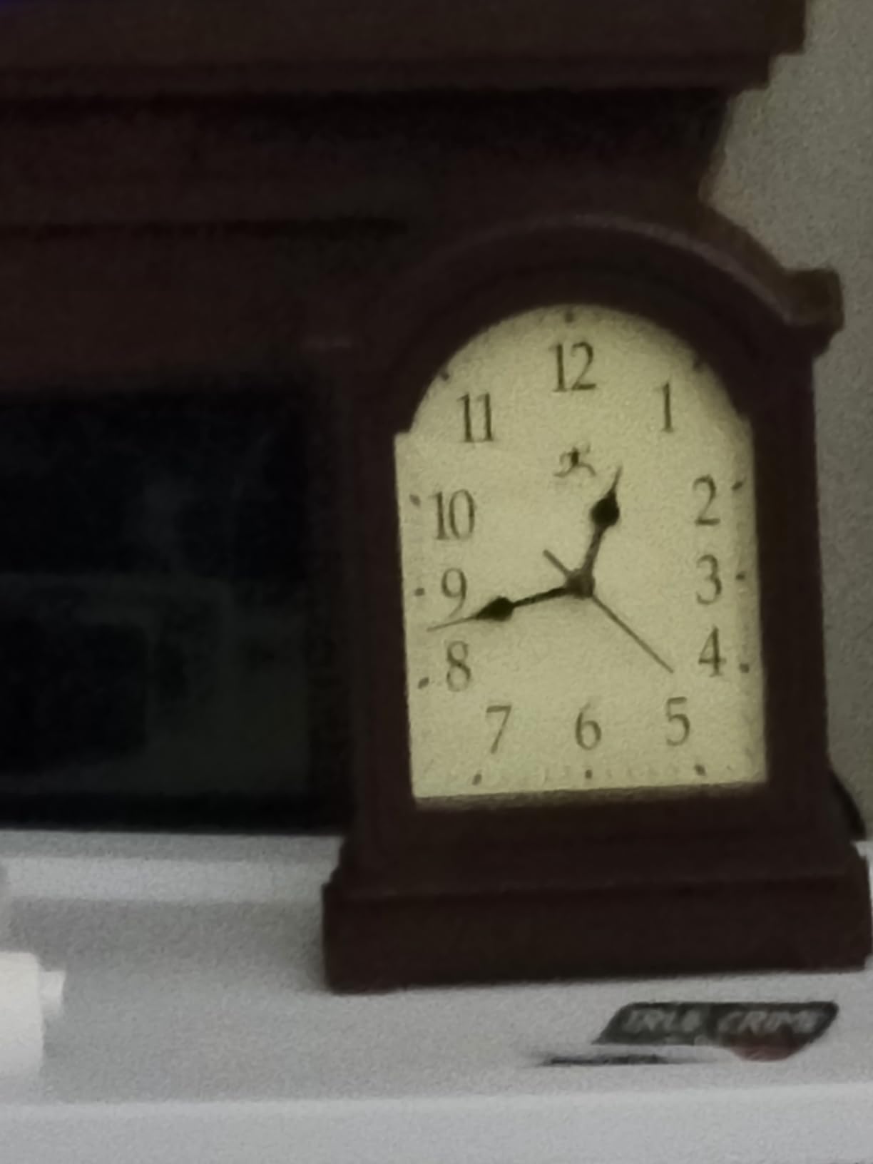 Infinity Instruments Brown Antique Grandfather Tabletop Clock 9 x 6 Mantle customer photo 2