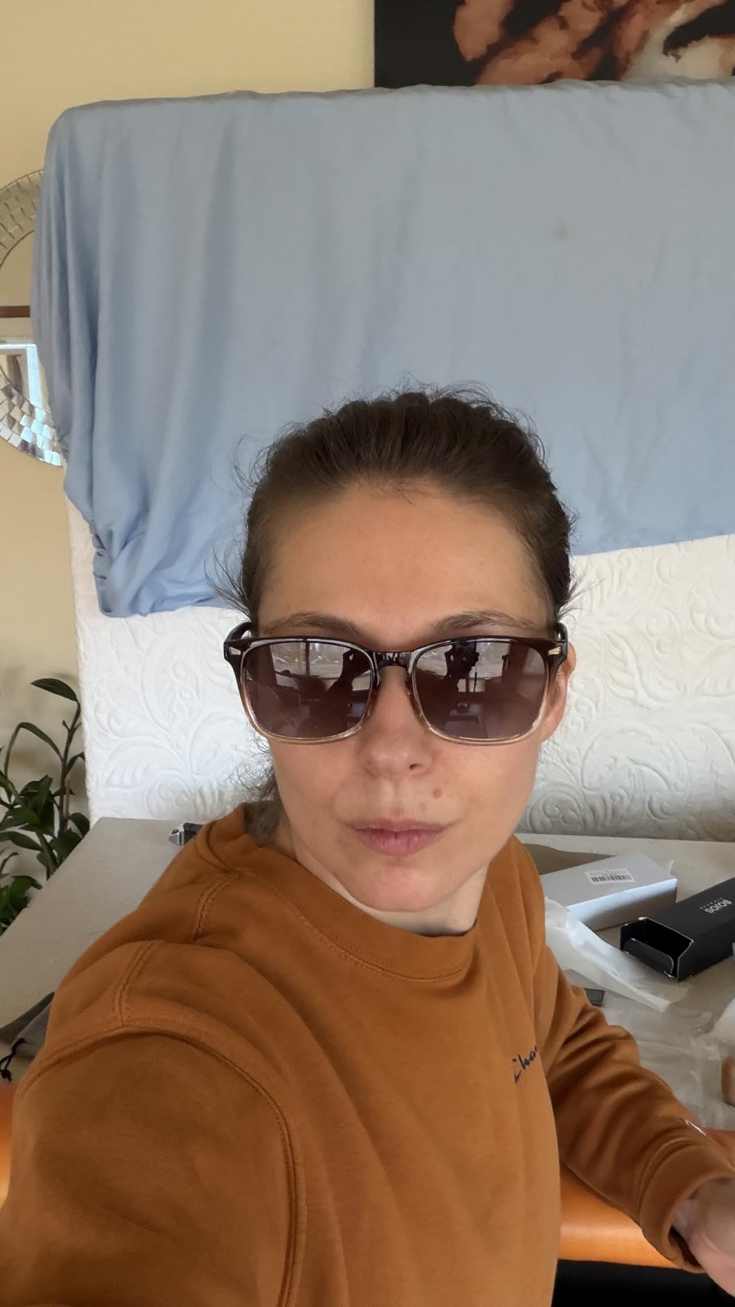 DUSHINE Polarized Sunglasses for Women Classic Retro Style UV400 Protection customer photo 1