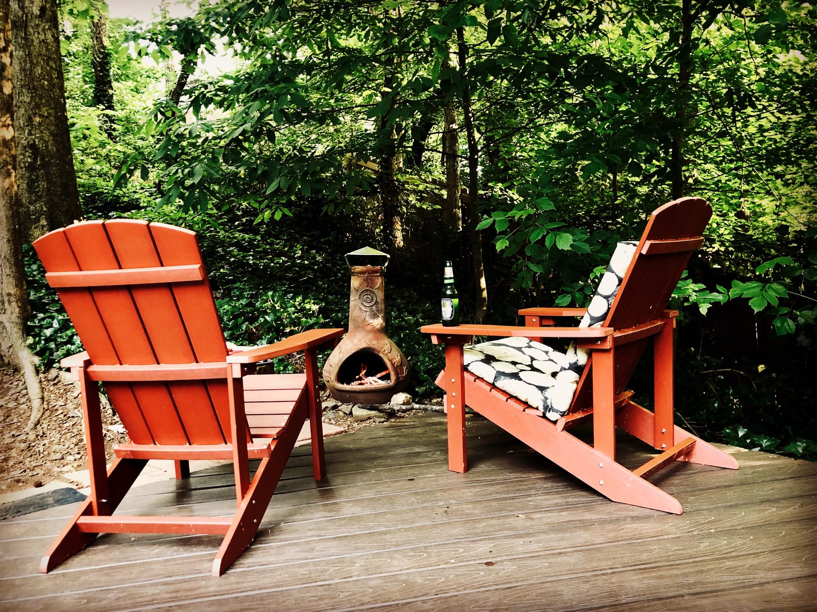 Flash Furniture Charlestown Poly Resin Adirondack Chair - Gray - All Weather - Indoor/Outdoor - Set of 2 customer photo 2