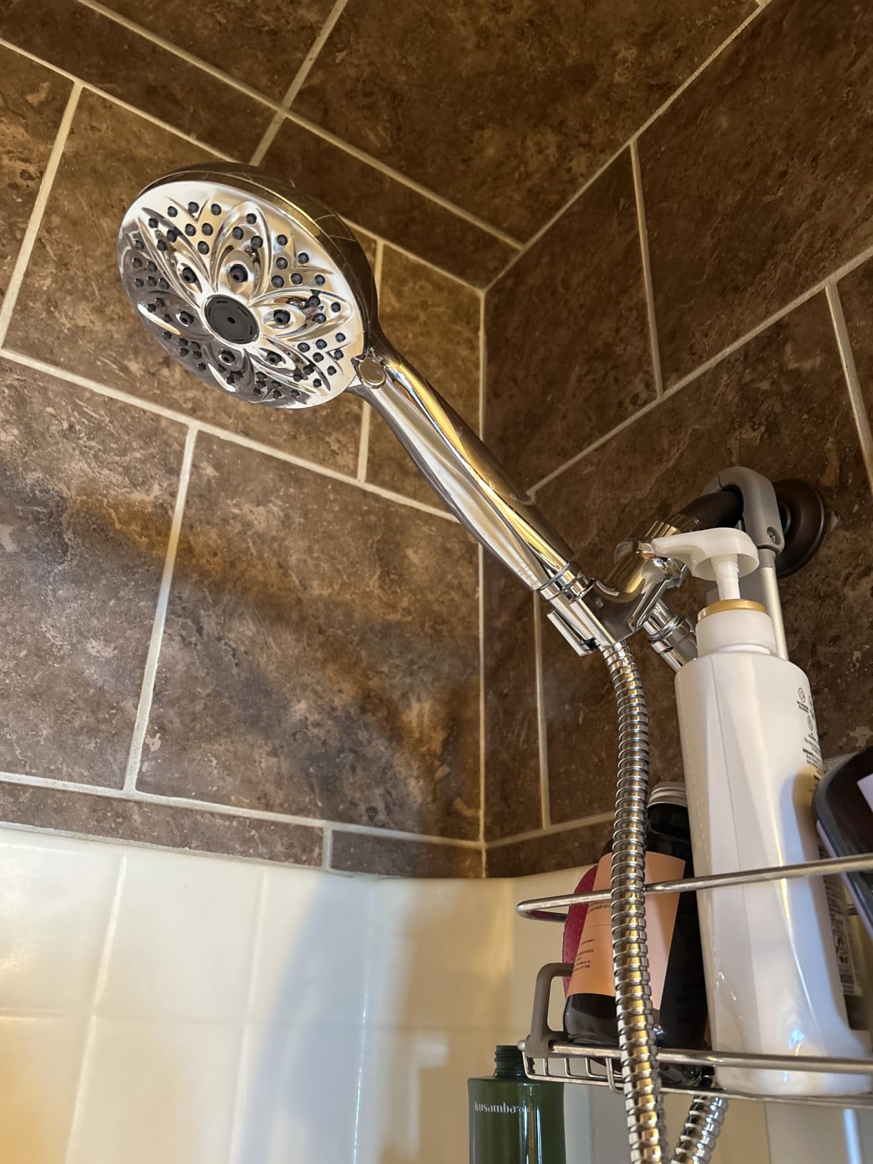 JDO High‑Pressure 6‑Setting Handheld Shower Head, 4.7 Inch Chrome Premium customer photo 1
