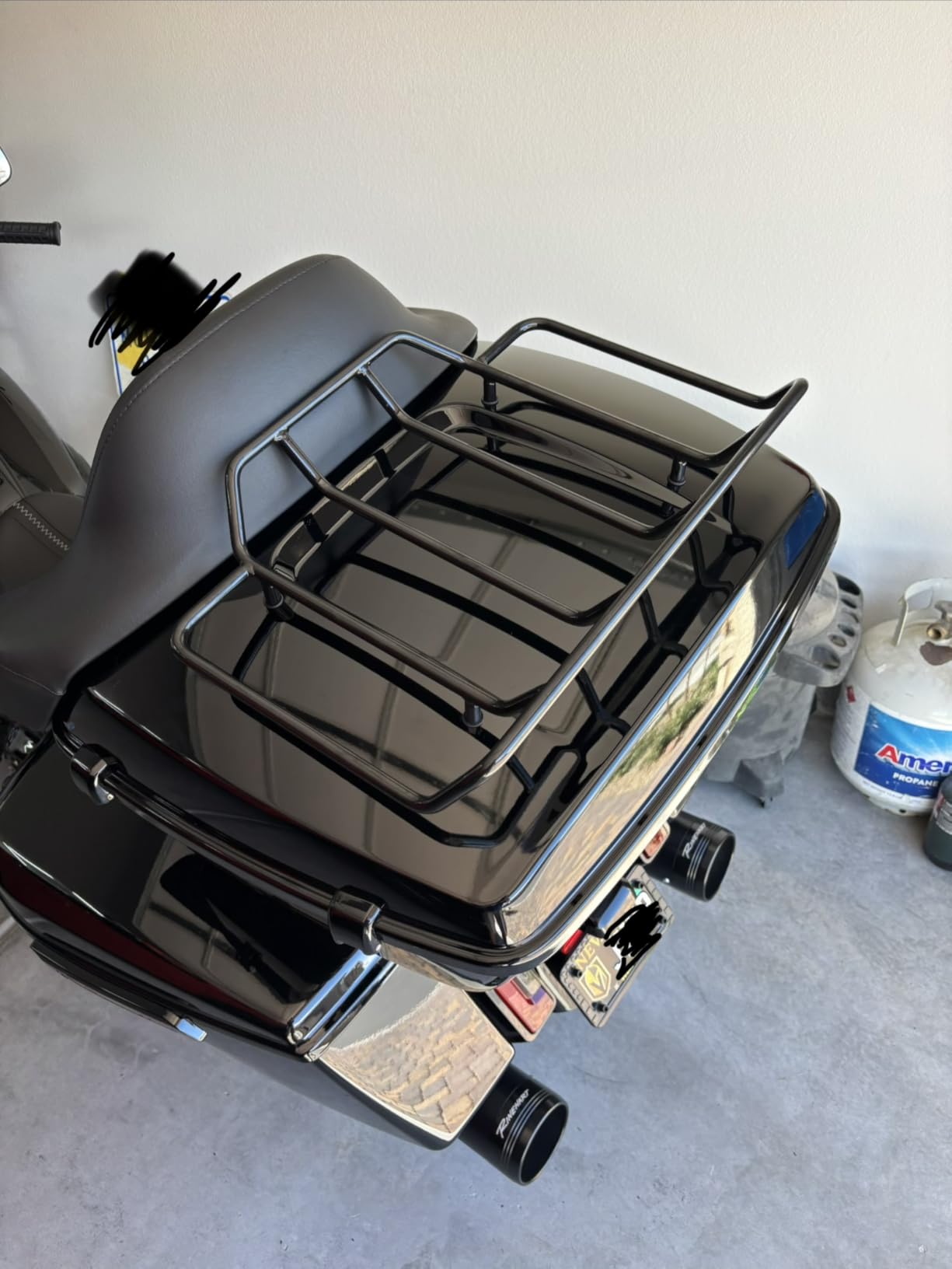 Benlari Chrome Tour Pack Luggage Rack Trunk Top Rack Motorcycle Trunk Rail Rack Compatible for Harley Touring Street Glide Electra Glide Road Glide Road King Ultra Limited 1984-2024 customer photo 1