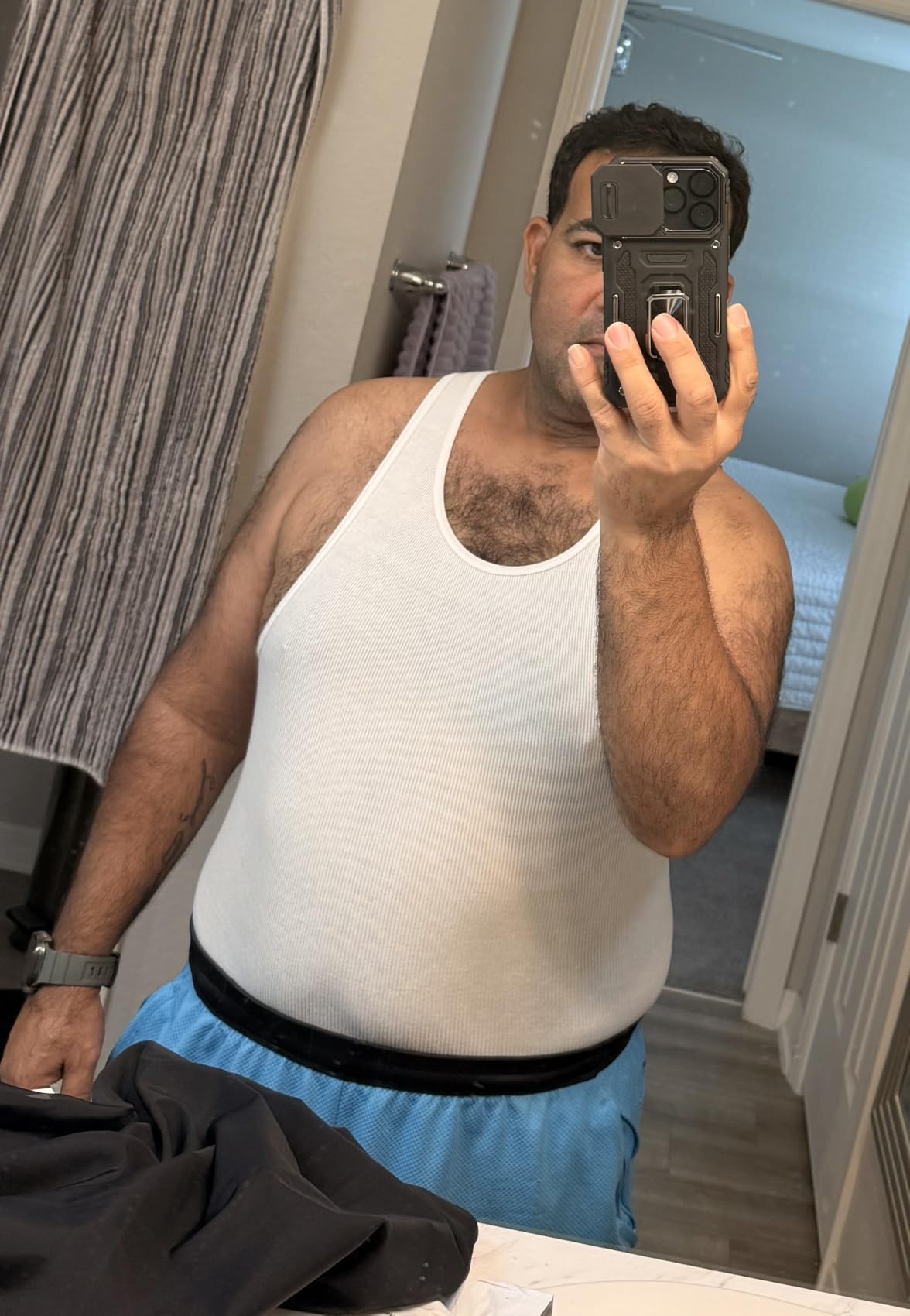 Mens Slimming Compression Shirt, Body Shaper Workout Tank Top, Gynecomastia Tummy Control Undershirts - Change in Seconds customer photo 1