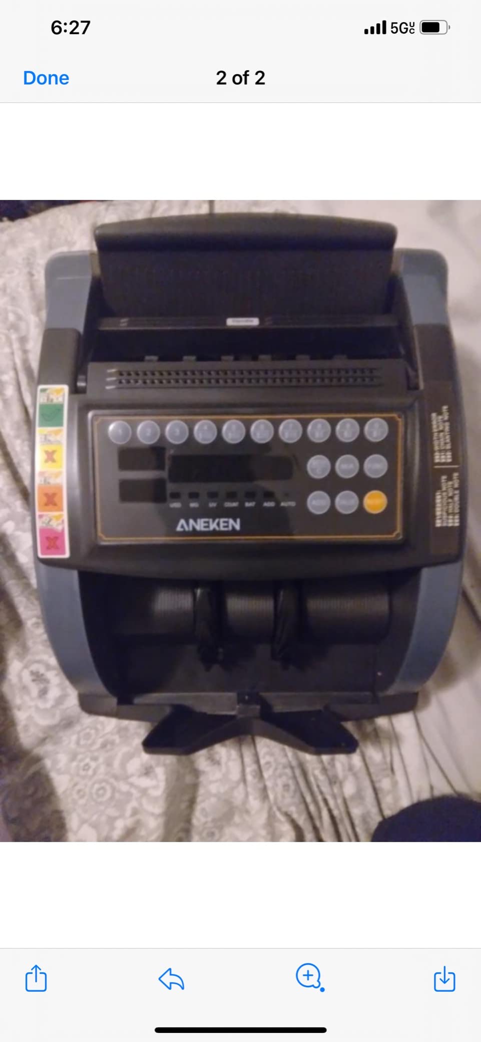 Aneken Money Counter with Value Count, 1300 Bills/Min for USD & EUR customer photo 2