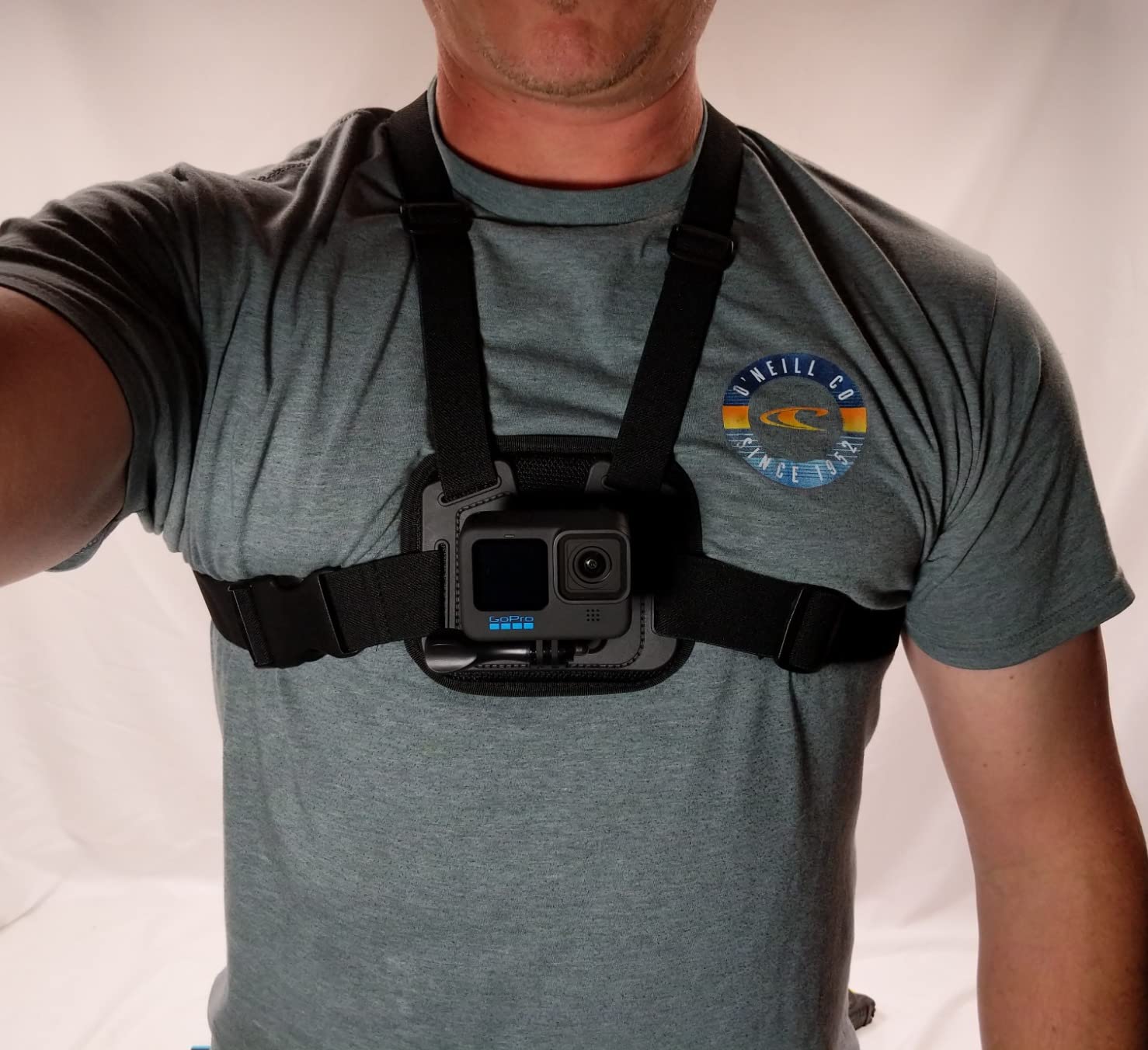 Suptig Chest Mount, Adjustable Chest Strap, Breathable Material Compatible for Gopro Hero 12 Hero 11 Hero 10 Hero 9 Hero 8 Hero 7 Hero 5 Hero 4 Hero 3, AKASO, DJI osmo and More Action Cameras (Black) customer photo 2