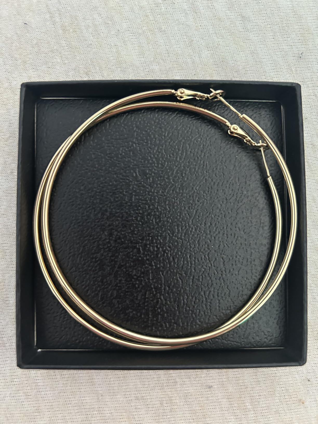 Gacimy Gold Hoop Earrings for Women, 14K Gold Plated Thin Hoops customer photo 1