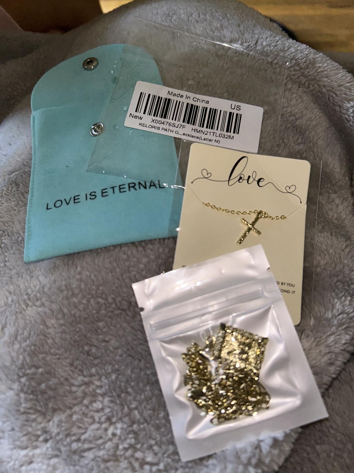 KELORIS PATH Gold Layered Initial Cross Necklace, 14K Gold Plated Layering Square Letter Pendant Figaro Chain Cross Choker from A-Z Capital Jewelry for Women Girls | 14K Gold Plated Square/Hexagon Letter Pendant with Figaro Chain, Stackable Jewelry Gifts, Capital from A to Z customer photo 1