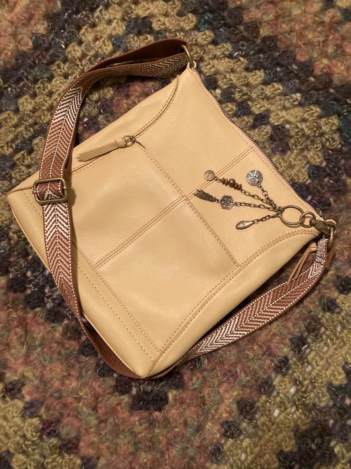 The Sak Lucia Leather Crossbody Purse, Zipper Closure with Adjustable Strap customer photo 2