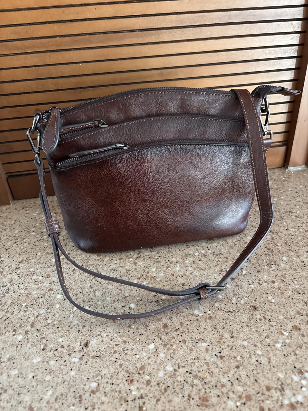 HESHE Leather Crossbody Bags for Women Vintage Shoulder Handbag for Travel | Multi Pockets,Adjustable Straps,Retro Cross body Bag Designer Medium Handbag Ladies Casual Hobo Satchel Purse for Daily Use customer photo 1