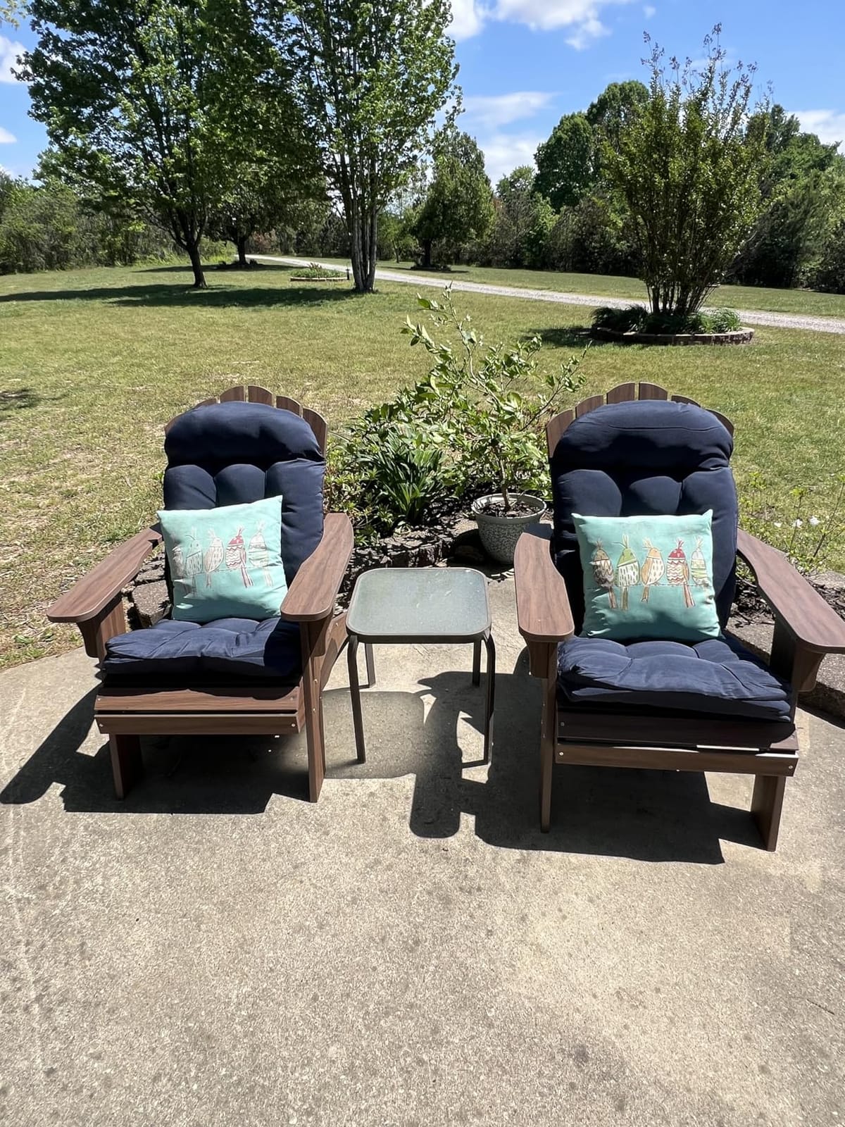 Oversized Adirondack Chairs with Cup Holder, White | Poly Lumber Patio Chairs,350Lbs Support, All Weather Patio Chairs for Fire Pit Deck Backyard Patio Outdoor Garden customer photo 2