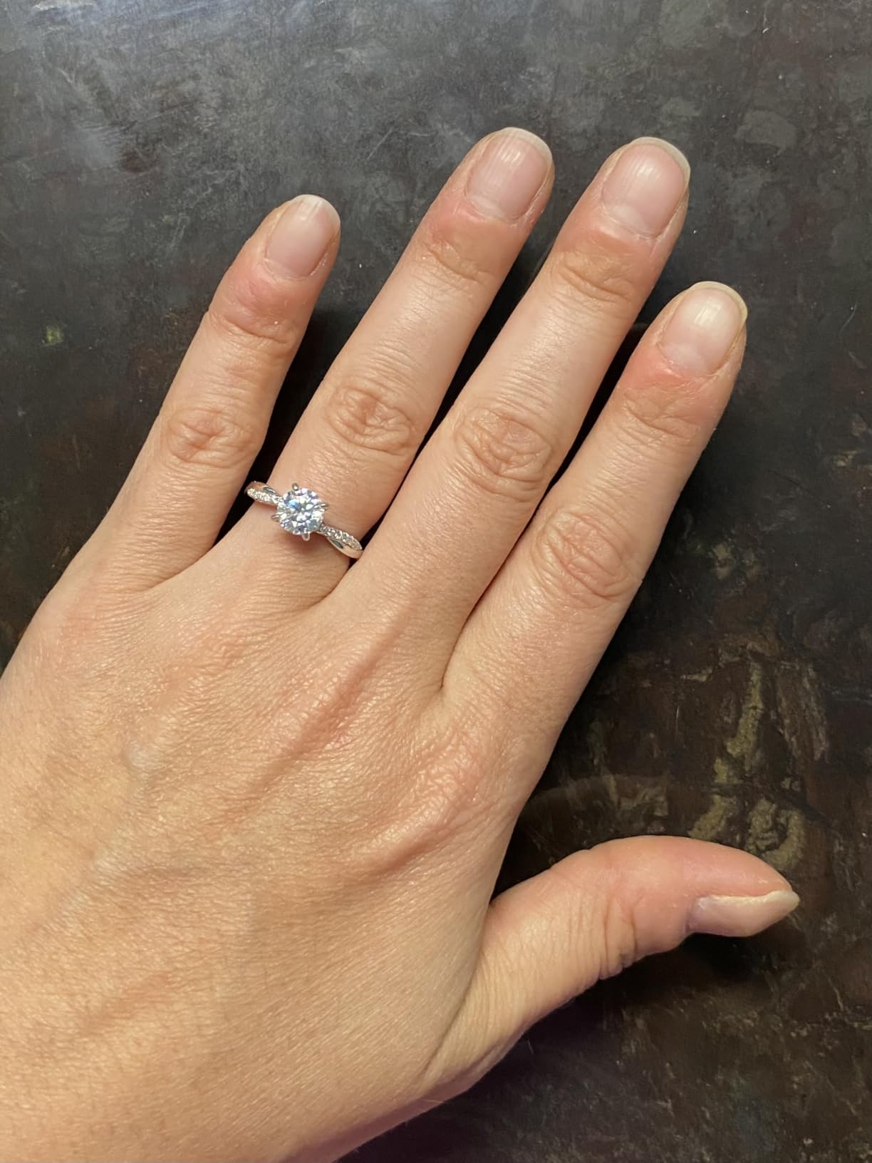 Sterling Silver 4-Prong Petite Twisted Vine Simulated 1.0 CT Diamond Or Moissanite Engagement Ring Promise Bridal Ring customer photo 2